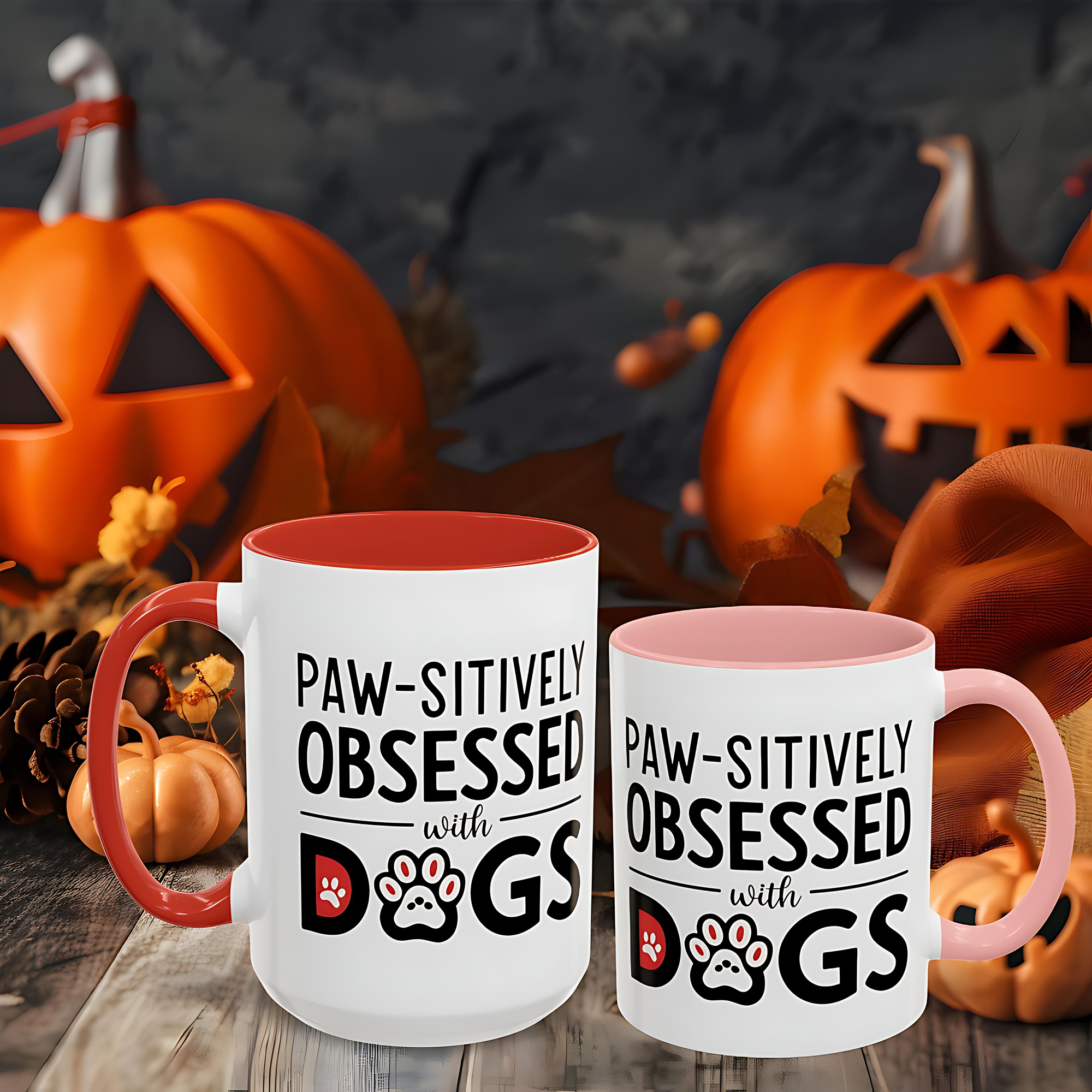 Paw-sitively Obsessed with Dogs ,gift , mug ,coffee , Dog Lover Gift ,  National Dog Month , Accent Coffee Mug (11, 15oz) 