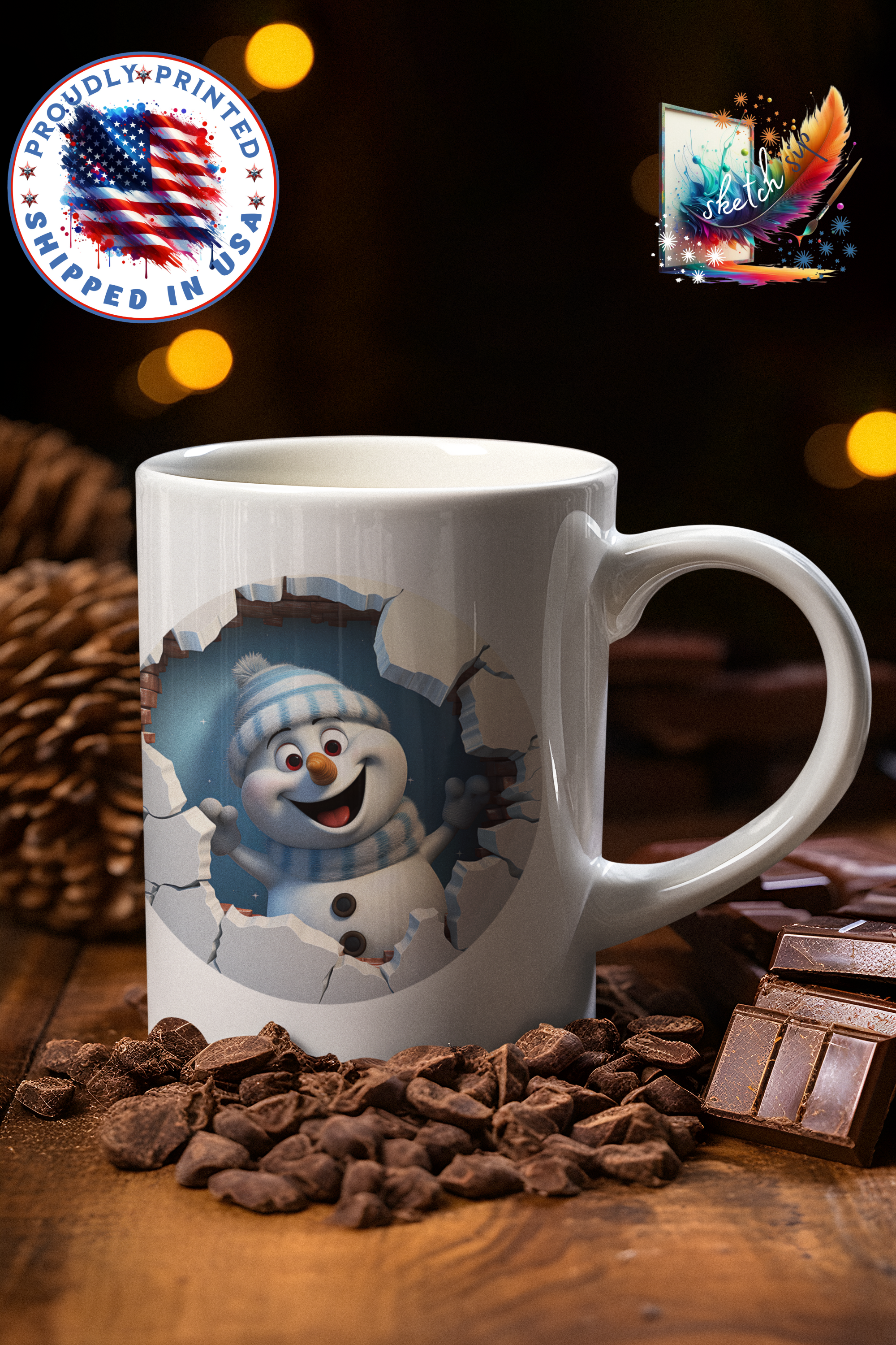 Peek-A-Boo Mugs: Adorable Characters Breaking Through!  , Autumn Decor, Fall Coffee Mug,  fall gift   Mug 11oz