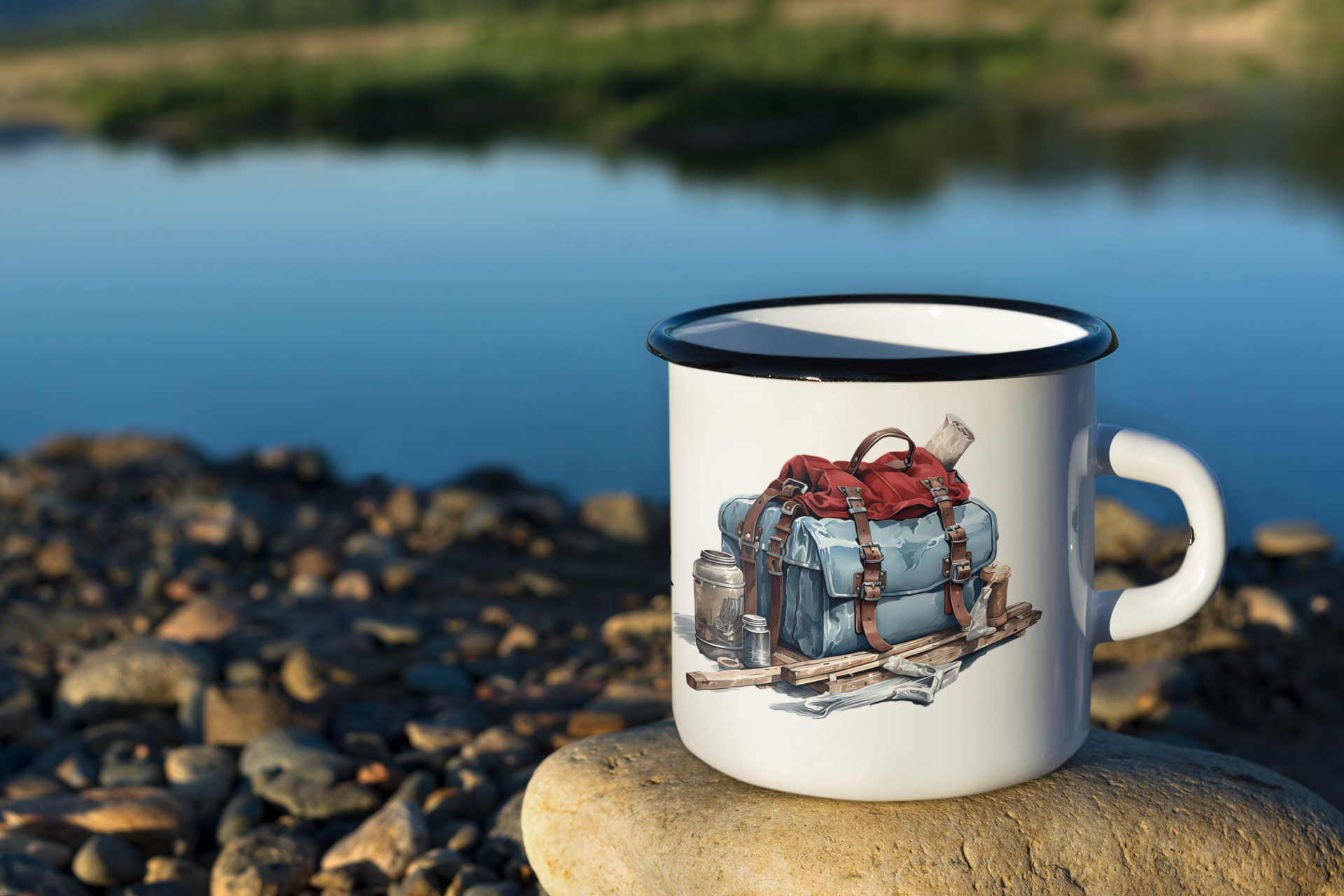 Snuggle Up with Cozy Winter Vibes – The Ultimate Mug for Chilly Days! - Enamel Camping Mug product thumbnail image
