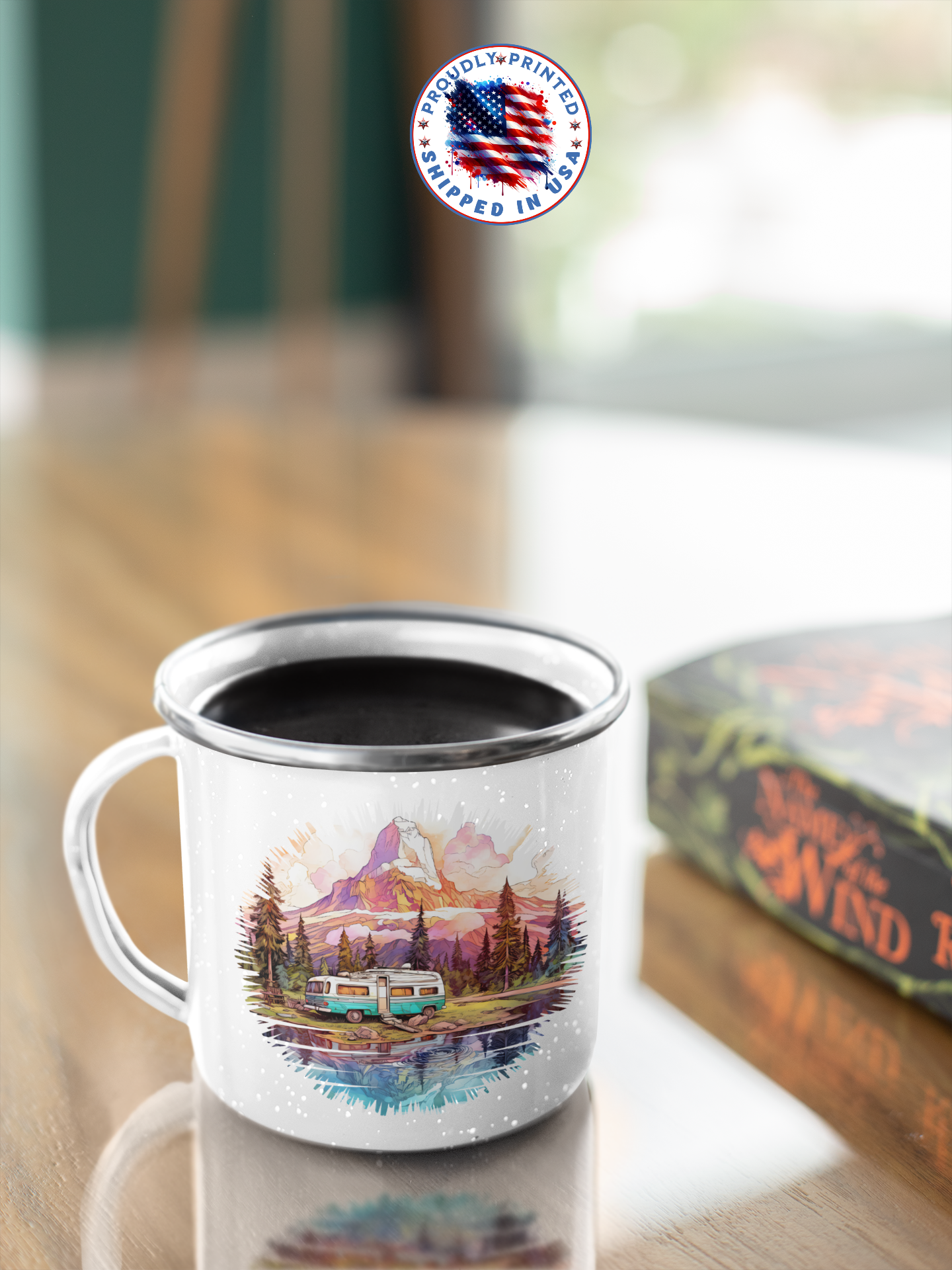 Sip Adventure with Every Cup – Perfect Mug for Wanderers & Dreamers! - Enamel Camping Mug product thumbnail image Sip Adventure with Every Cup – Perfect Mug for Wanderers & Dreamers! - Enamel Camping Mug product thumbnail image