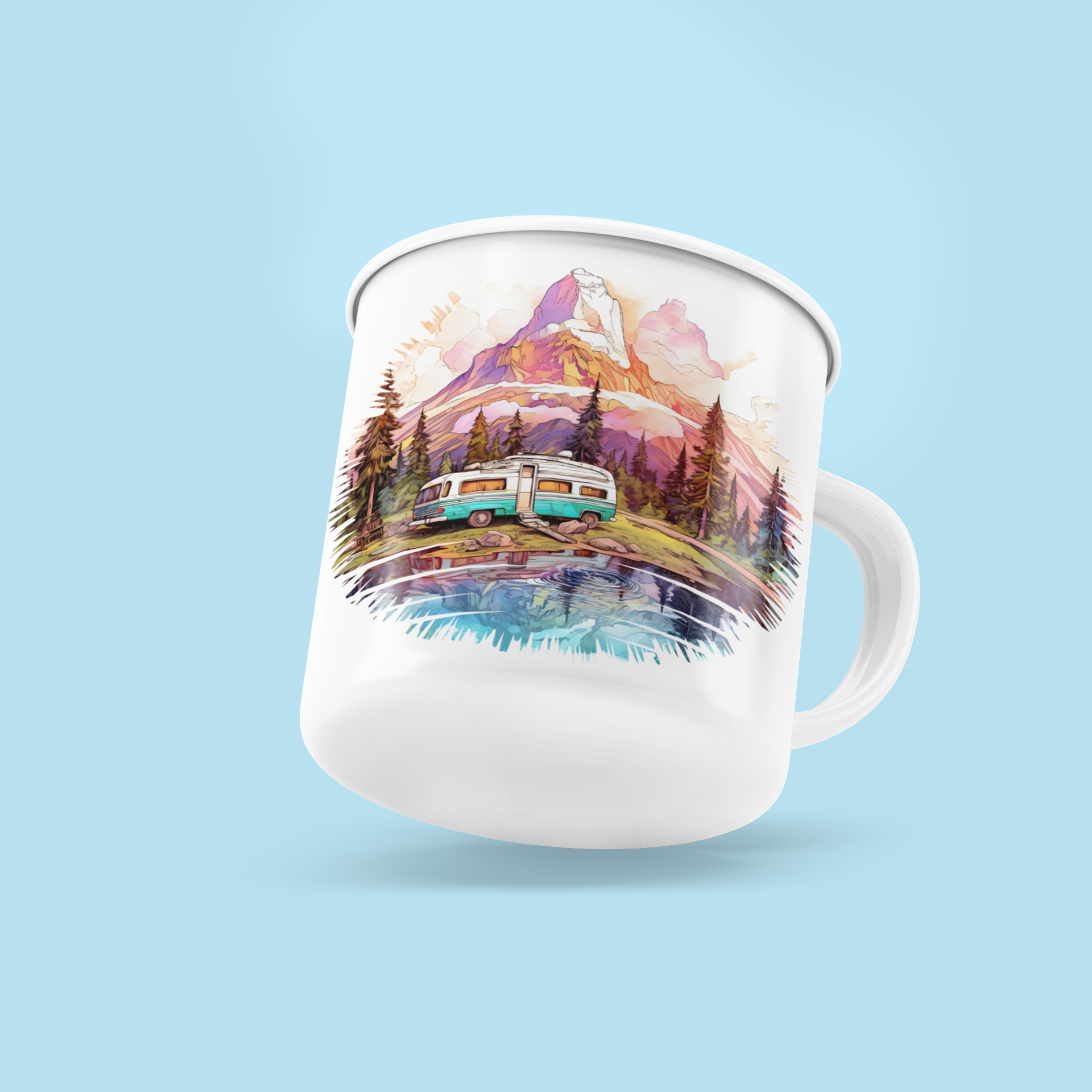 Sip Adventure with Every Cup – Perfect Mug for Wanderers & Dreamers! - Enamel Camping Mug product thumbnail image Sip Adventure with Every Cup – Perfect Mug for Wanderers & Dreamers! - Enamel Camping Mug product thumbnail image