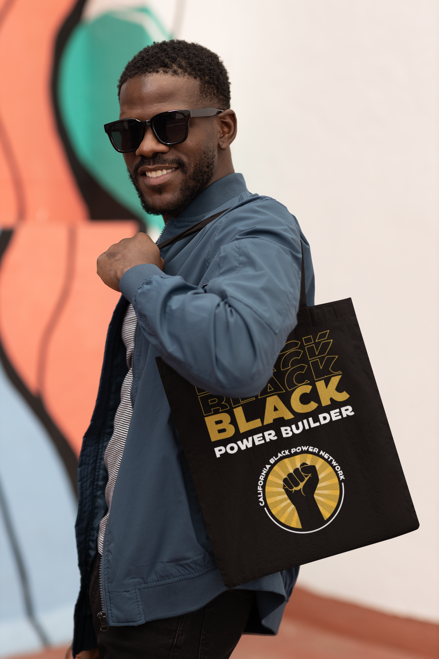 Black Power Builder Tote Bag product thumbnail image