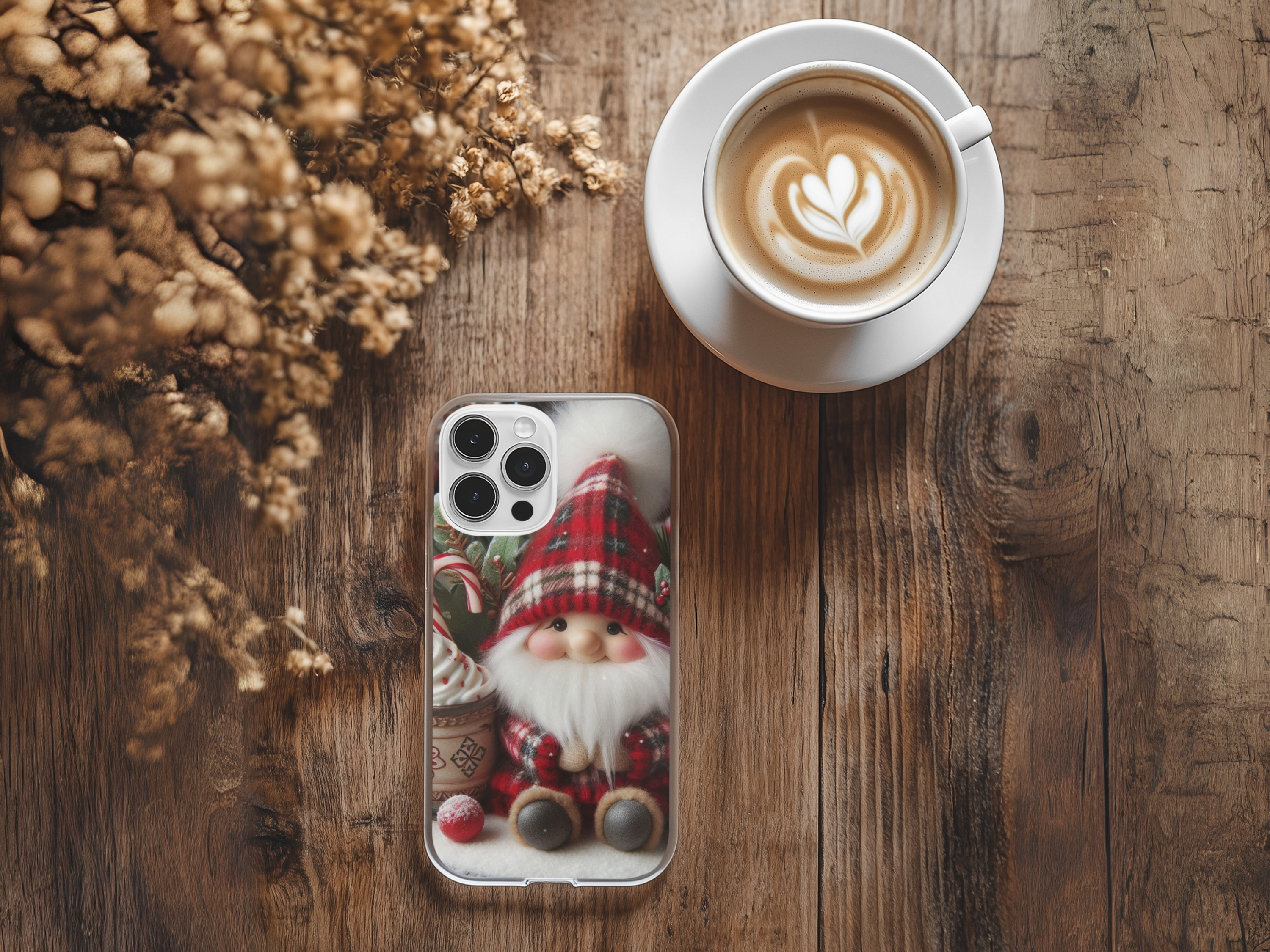 Christmas Gnome Phone Case Festive Holiday iPhone Cover Cozy Plaid Gnome Design Cute Xmas Gift for Her Winter Phone Accessory product thumbnail image Christmas Gnome Phone Case Festive Holiday iPhone Cover Cozy Plaid Gnome Design Cute Xmas Gift for Her Winter Phone Accessory product thumbnail image