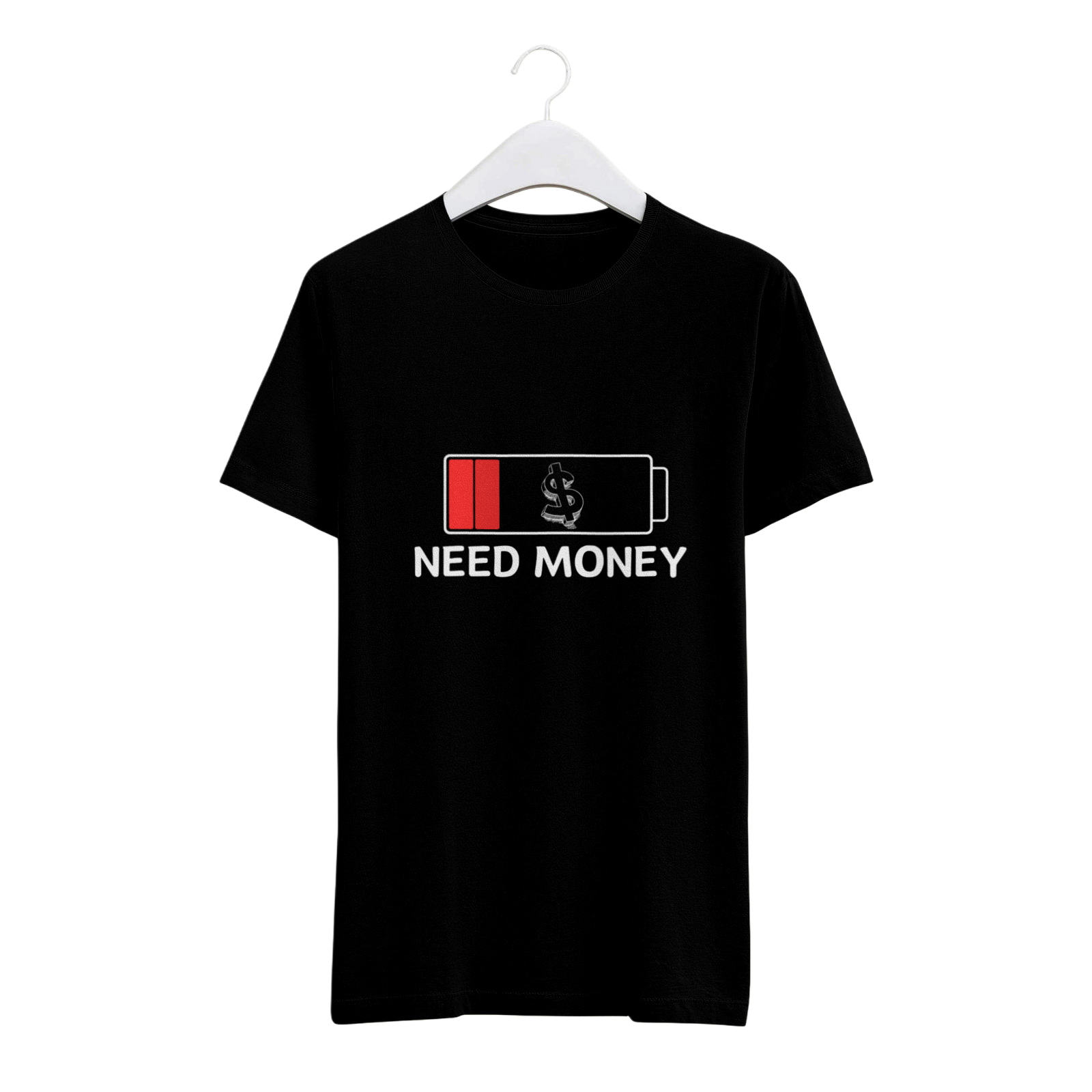 Battery Low Need Money Unisex Tee Battery Low Need Money Unisex Tee