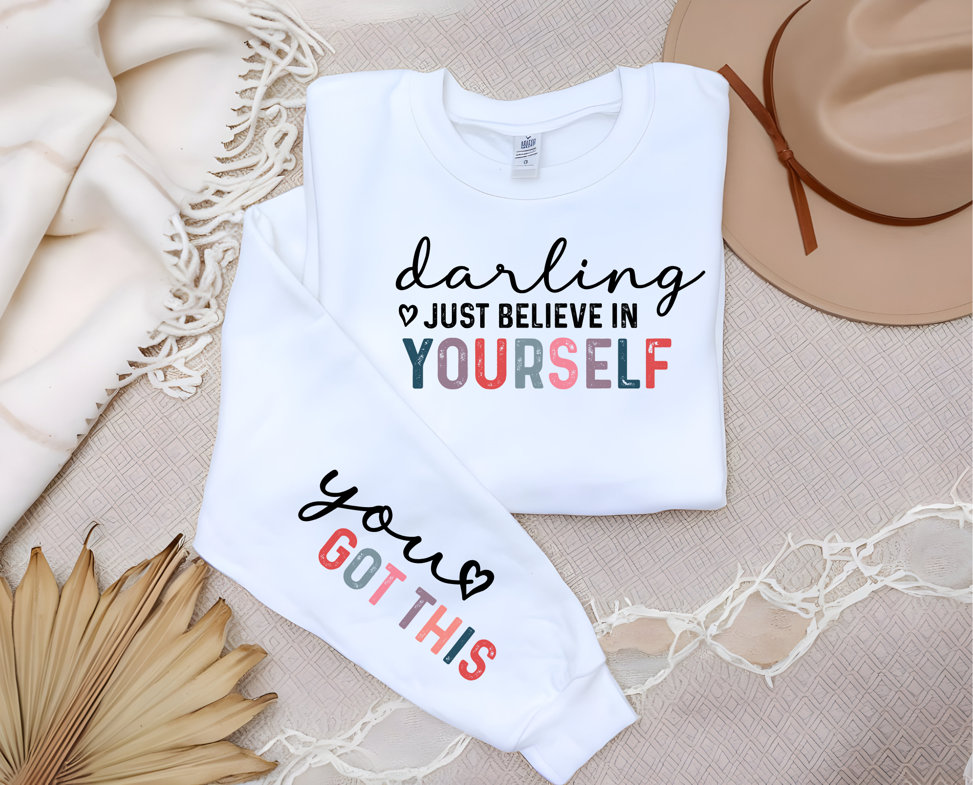 Empowering Quotes Sweatshirt, Inspirational Crewneck Jumper, Motivational Unisex Pullover, Self Belief Hoodie, Positive Vibes Top product thumbnail image Empowering Quotes Sweatshirt, Inspirational Crewneck Jumper, Motivational Unisex Pullover, Self Belief Hoodie, Positive Vibes Top product thumbnail image