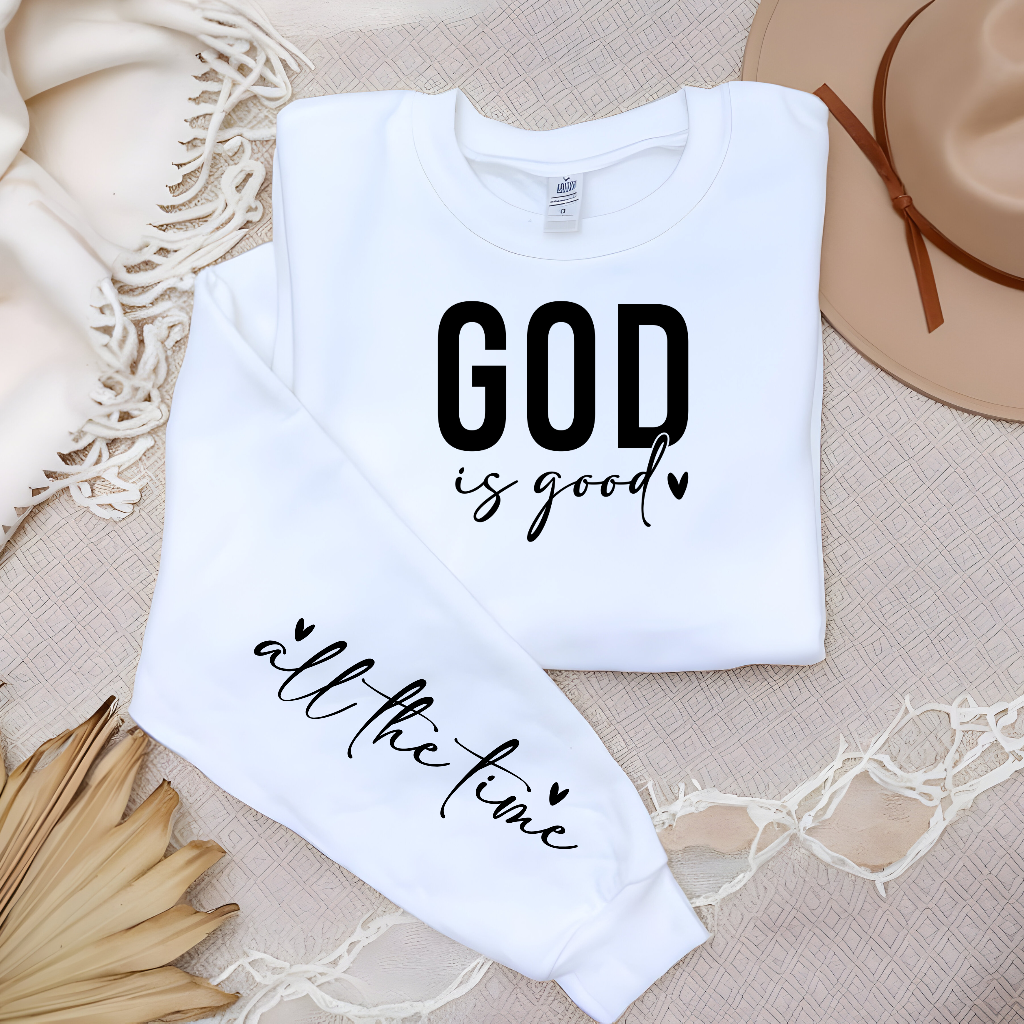 Christian Sweatshirt, God is Good All the Time, Christian Gift, Religious Apparel, Inspirational Jumper, Faith Clothing