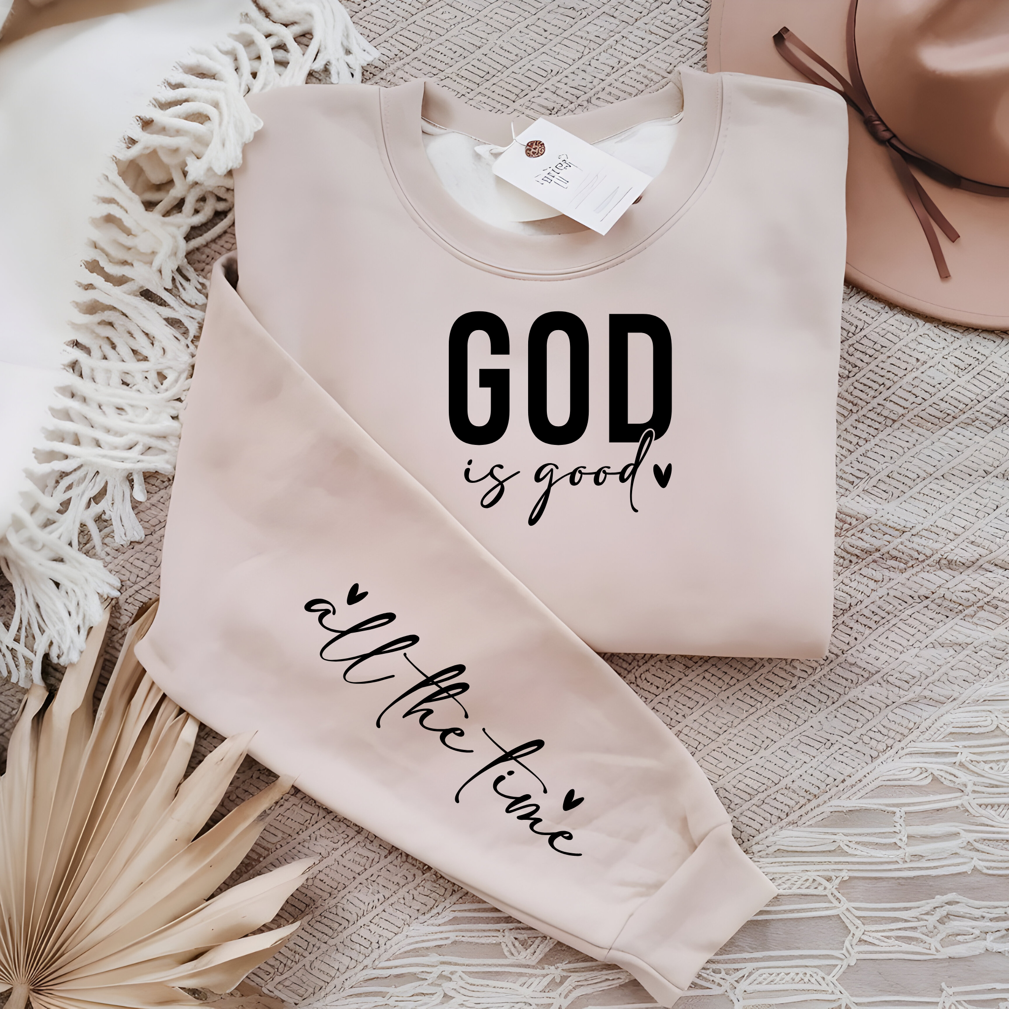 Christian Sweatshirt, God is Good All the Time, Christian Gift, Religious Apparel, Inspirational Jumper, Faith Clothing product thumbnail image