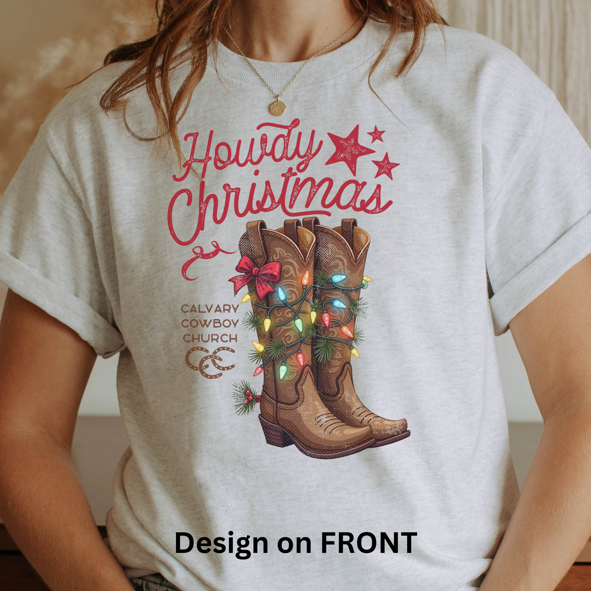 Howdy Christmas T-Shirt | Unisex T-Shirt | Design on FRONT | Gildan 5000 Shirt Howdy Christmas T-Shirt | Unisex T-Shirt | Design on FRONT | Gildan 5000 Shirt