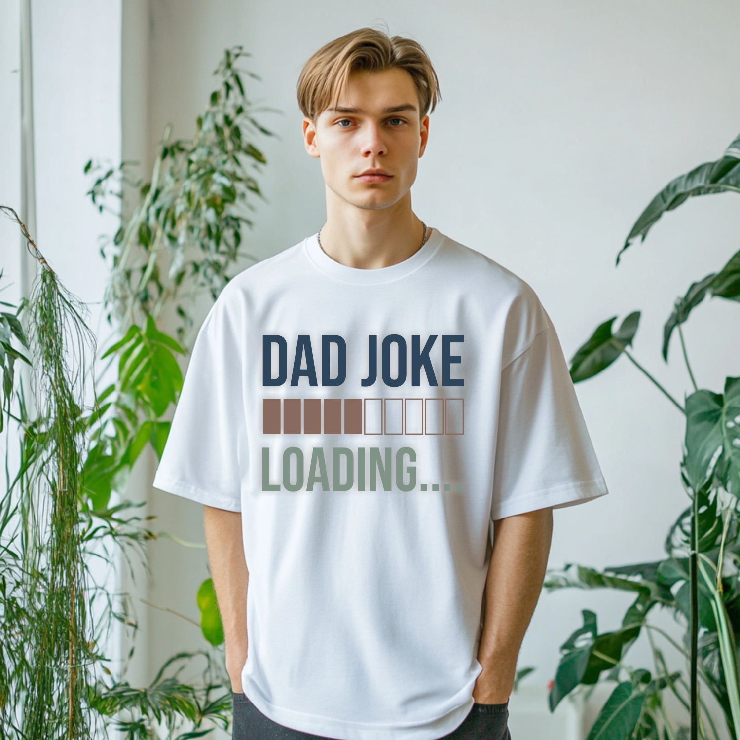 Oversized T-shirt Outfits Mens, Dad Joke Loading, Battery Charging, Men's Heavy Oversized Tee, Fathers Day product thumbnail image Oversized T-shirt Outfits Mens, Dad Joke Loading, Battery Charging, Men's Heavy Oversized Tee, Fathers Day product thumbnail image