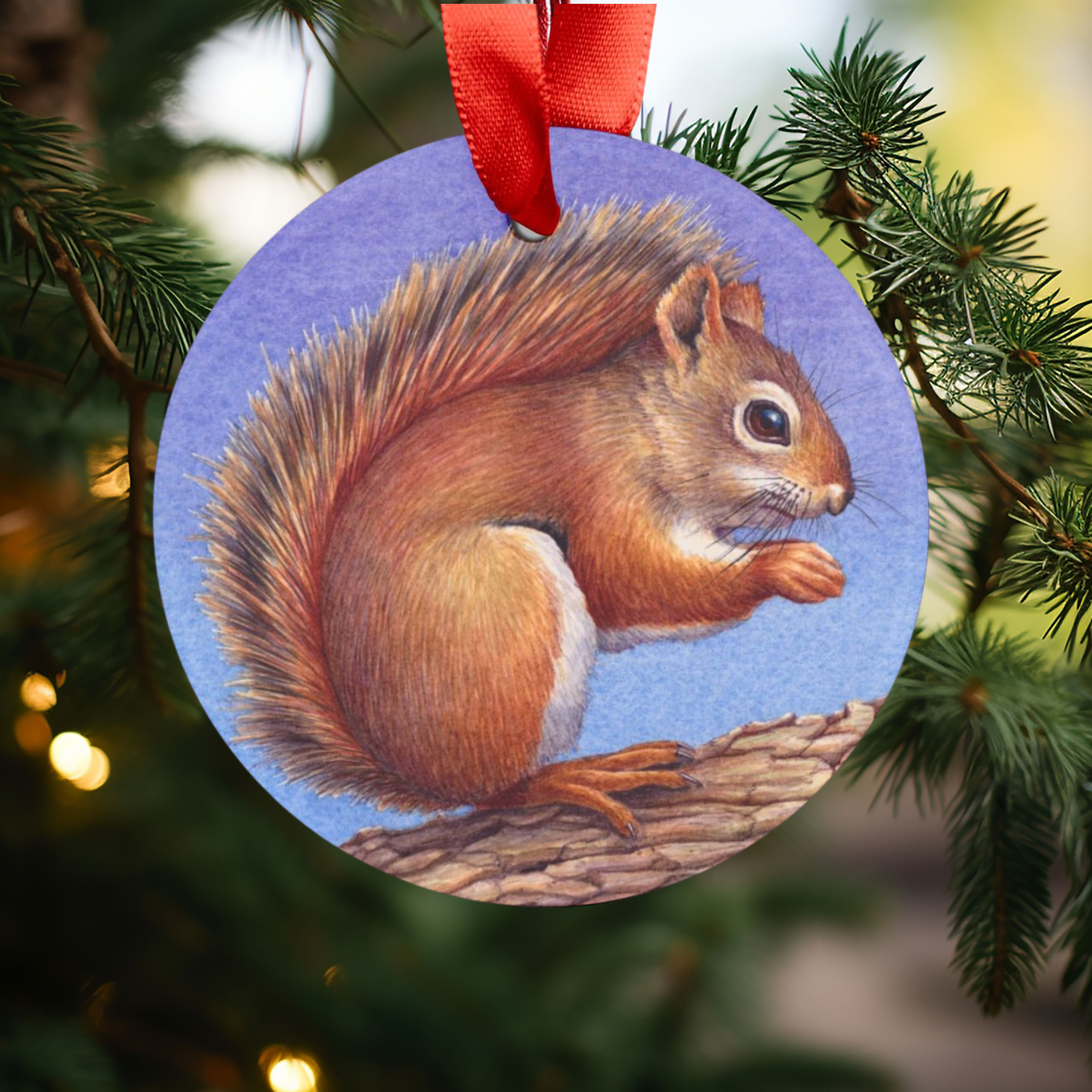 Red Squirrel Christmas Ornament | Cute Wildlife Decor product thumbnail image Red Squirrel Christmas Ornament | Cute Wildlife Decor product thumbnail image