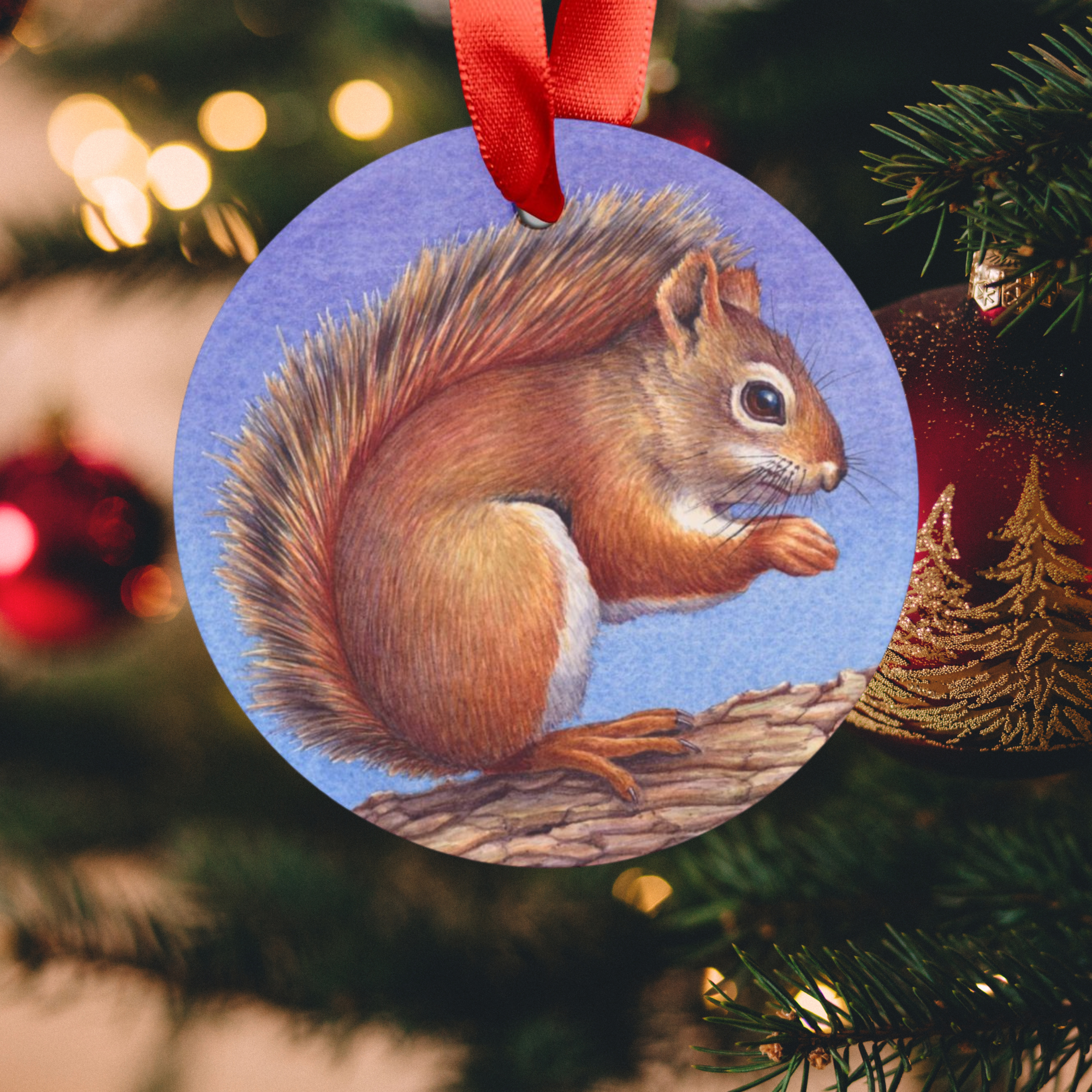 Red Squirrel Christmas Ornament | Cute Wildlife Decor product thumbnail image Red Squirrel Christmas Ornament | Cute Wildlife Decor product thumbnail image