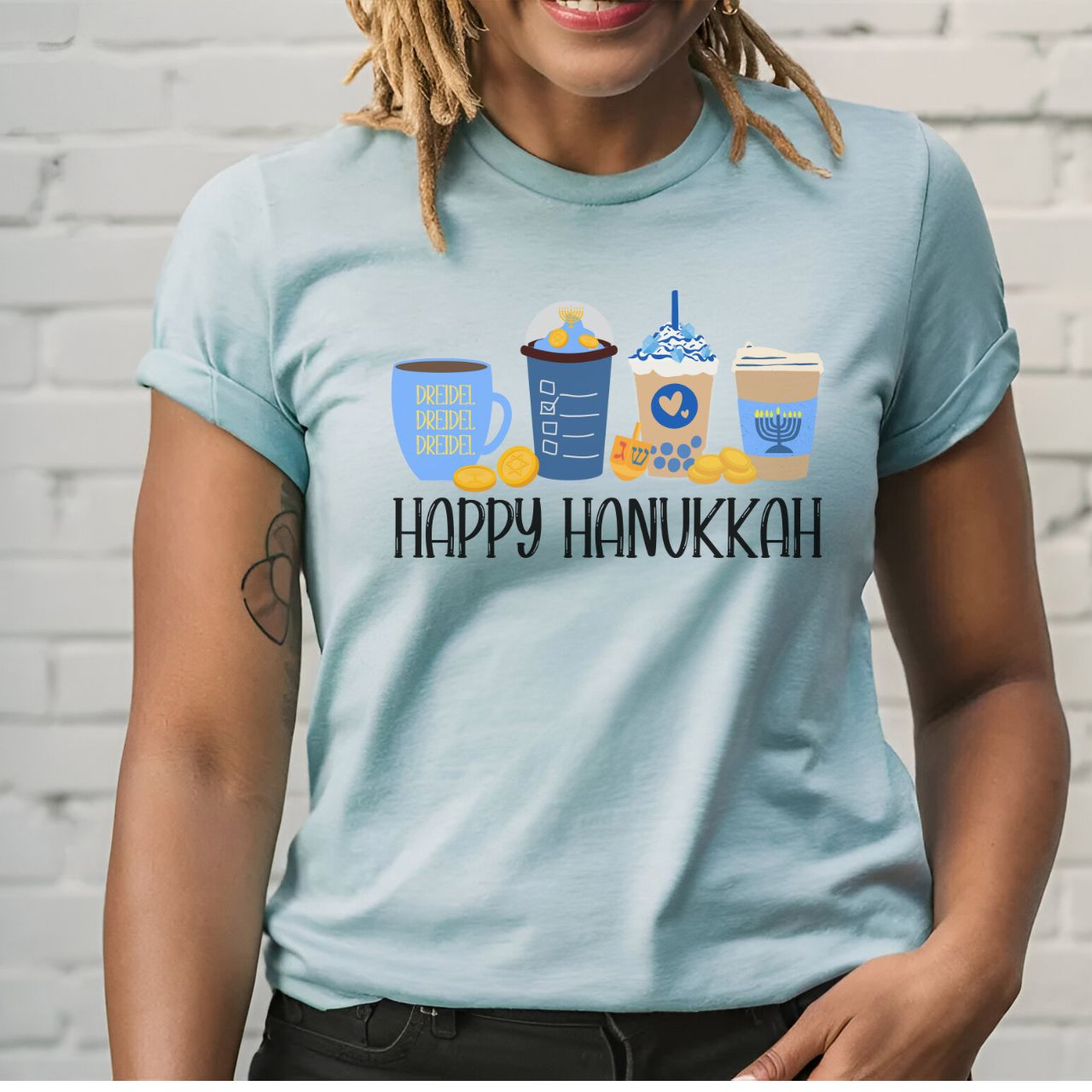 Hanukkah Shirt, Bella Coffee Latte, Hannukah Shirt, Chanukkah Shirt, Happy Hanukkah, Festival of Lights, Gift for Jewish Person, Dreidels product thumbnail image Hanukkah Shirt, Bella Coffee Latte, Hannukah Shirt, Chanukkah Shirt, Happy Hanukkah, Festival of Lights, Gift for Jewish Person, Dreidels product thumbnail image