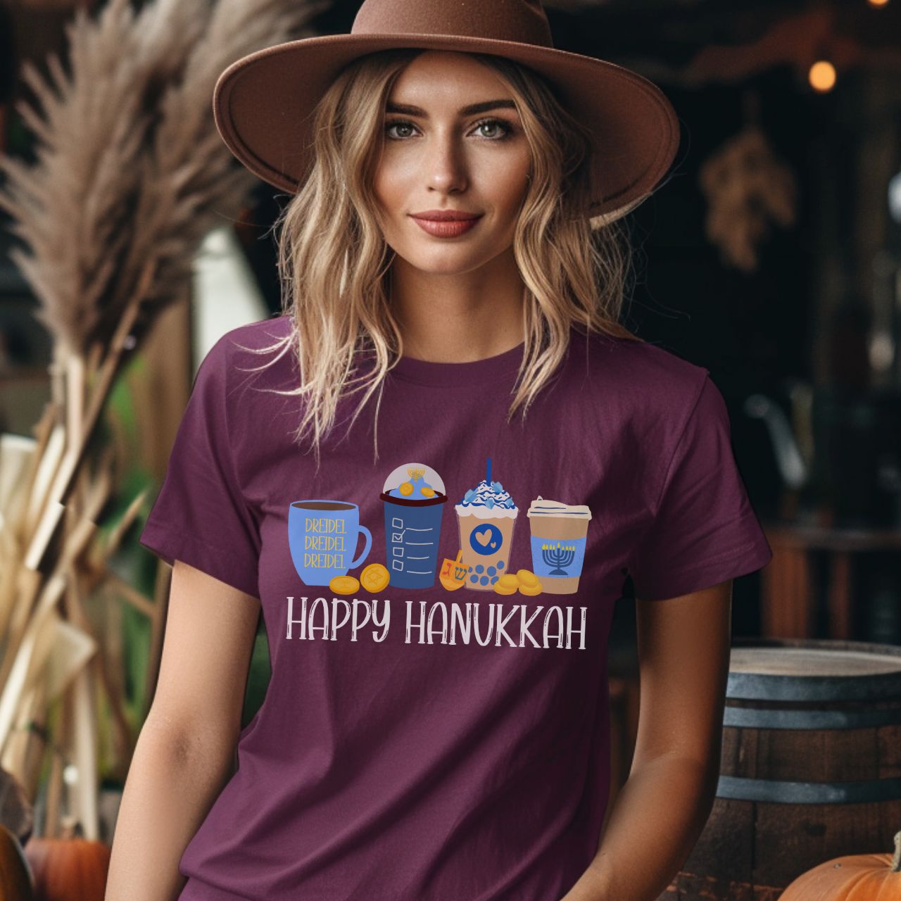 Hanukkah Shirt, Hanukkah Coffee Latte, Hannukah Shirt, Chanukkah Shirt, Happy Hanukkah, Festival of Lights, Gift for Jewish Person, Dreidels product thumbnail image Hanukkah Shirt, Hanukkah Coffee Latte, Hannukah Shirt, Chanukkah Shirt, Happy Hanukkah, Festival of Lights, Gift for Jewish Person, Dreidels product thumbnail image