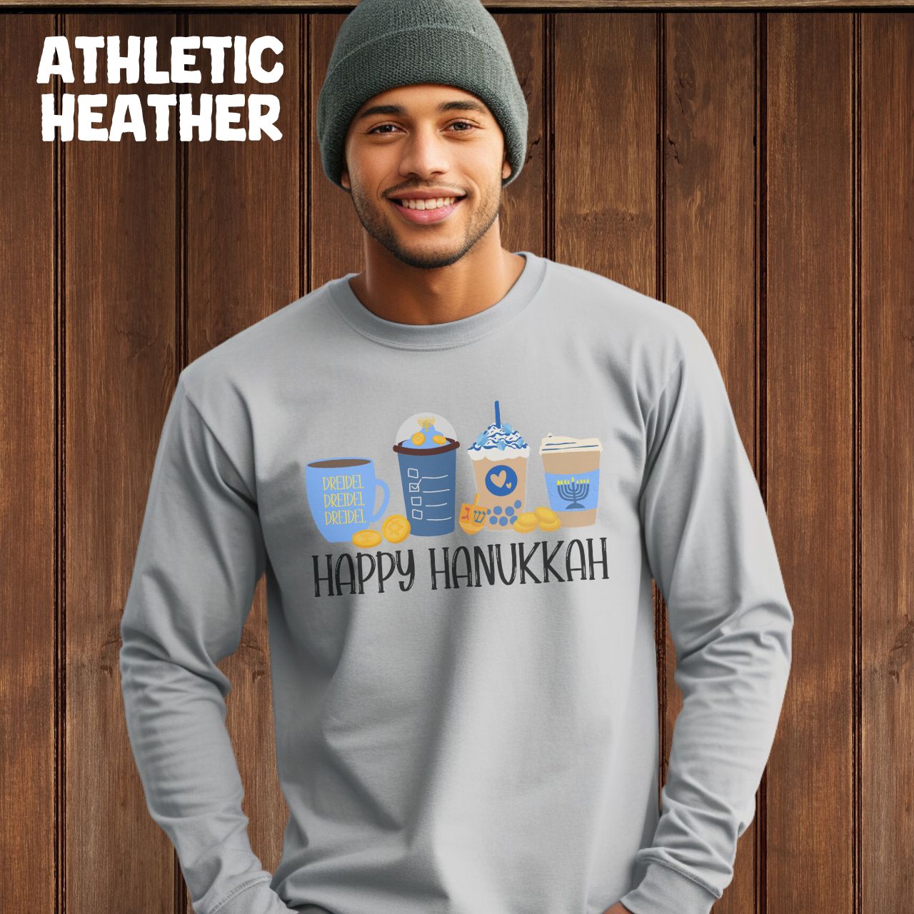 Hanukkah Shirt, Coffee Latte, Hannukah Shirt, Chanukkah Shirt, Happy Hanukkah, Festival of Lights, Gift for Jewish Person, Dreidels product thumbnail image Hanukkah Shirt, Coffee Latte, Hannukah Shirt, Chanukkah Shirt, Happy Hanukkah, Festival of Lights, Gift for Jewish Person, Dreidels product thumbnail image