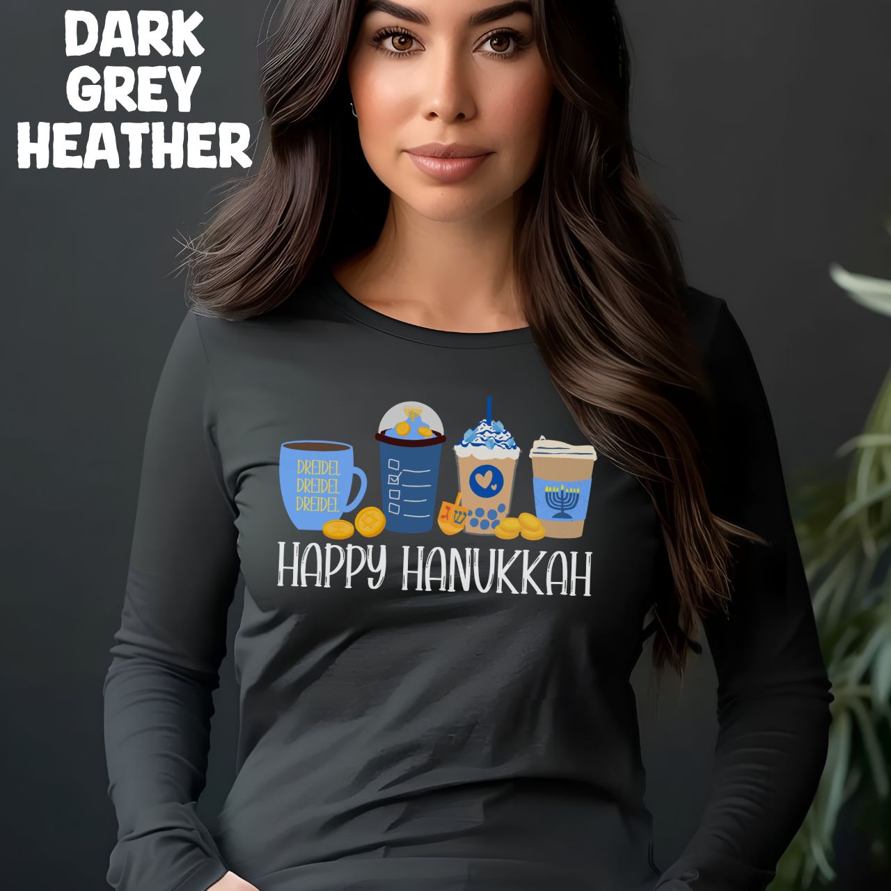 Hanukkah Shirt, Coffee Latte, Hannukah Shirt, Chanukkah Shirt, Happy Hanukkah, Festival of Lights, Gift for Jewish Person, Dreidels product thumbnail image Hanukkah Shirt, Coffee Latte, Hannukah Shirt, Chanukkah Shirt, Happy Hanukkah, Festival of Lights, Gift for Jewish Person, Dreidels product thumbnail image