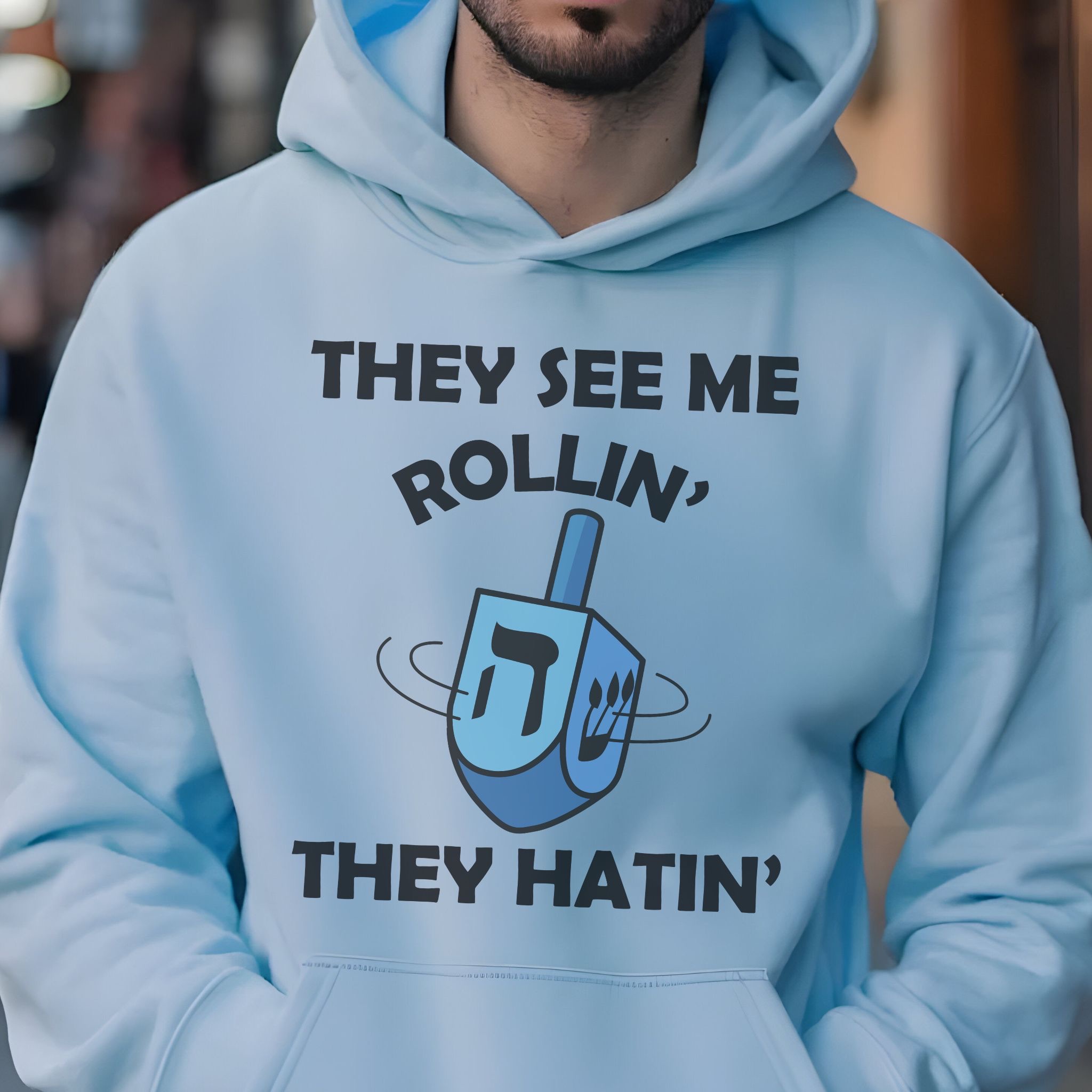 Funny Hanukkah Dreidel Hoodie Sweatshirt, Jewish Holiday Gift, Hanukkah Apparel, Festival of Lights Top, Jewish Tradition Clothing, Fun product thumbnail image Funny Hanukkah Dreidel Hoodie Sweatshirt, Jewish Holiday Gift, Hanukkah Apparel, Festival of Lights Top, Jewish Tradition Clothing, Fun product thumbnail image