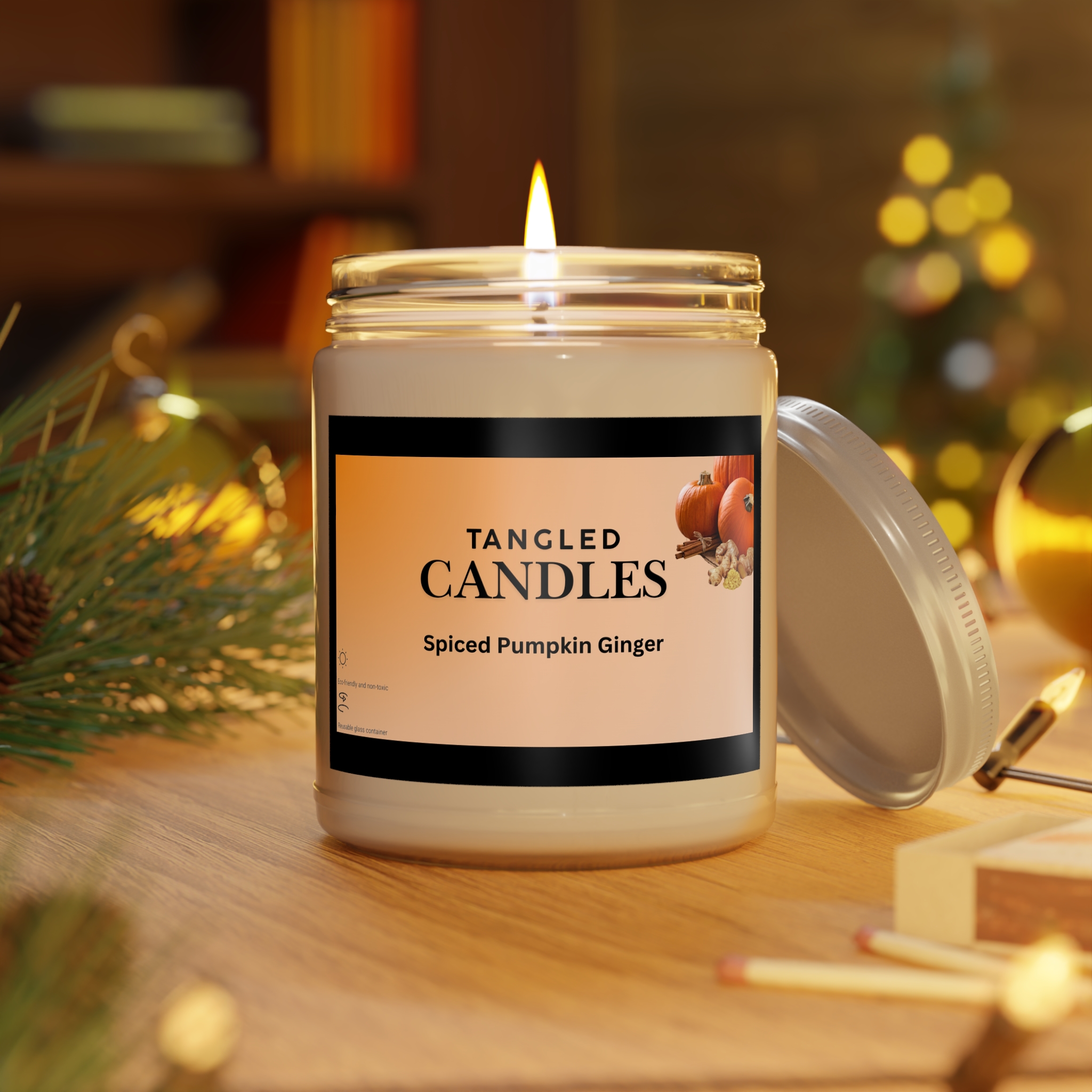 Spiced Pumpkin Ginger Scented Soy Candle, 9oz 100% Natural product thumbnail image Spiced Pumpkin Ginger Scented Soy Candle, 9oz 100% Natural product thumbnail image