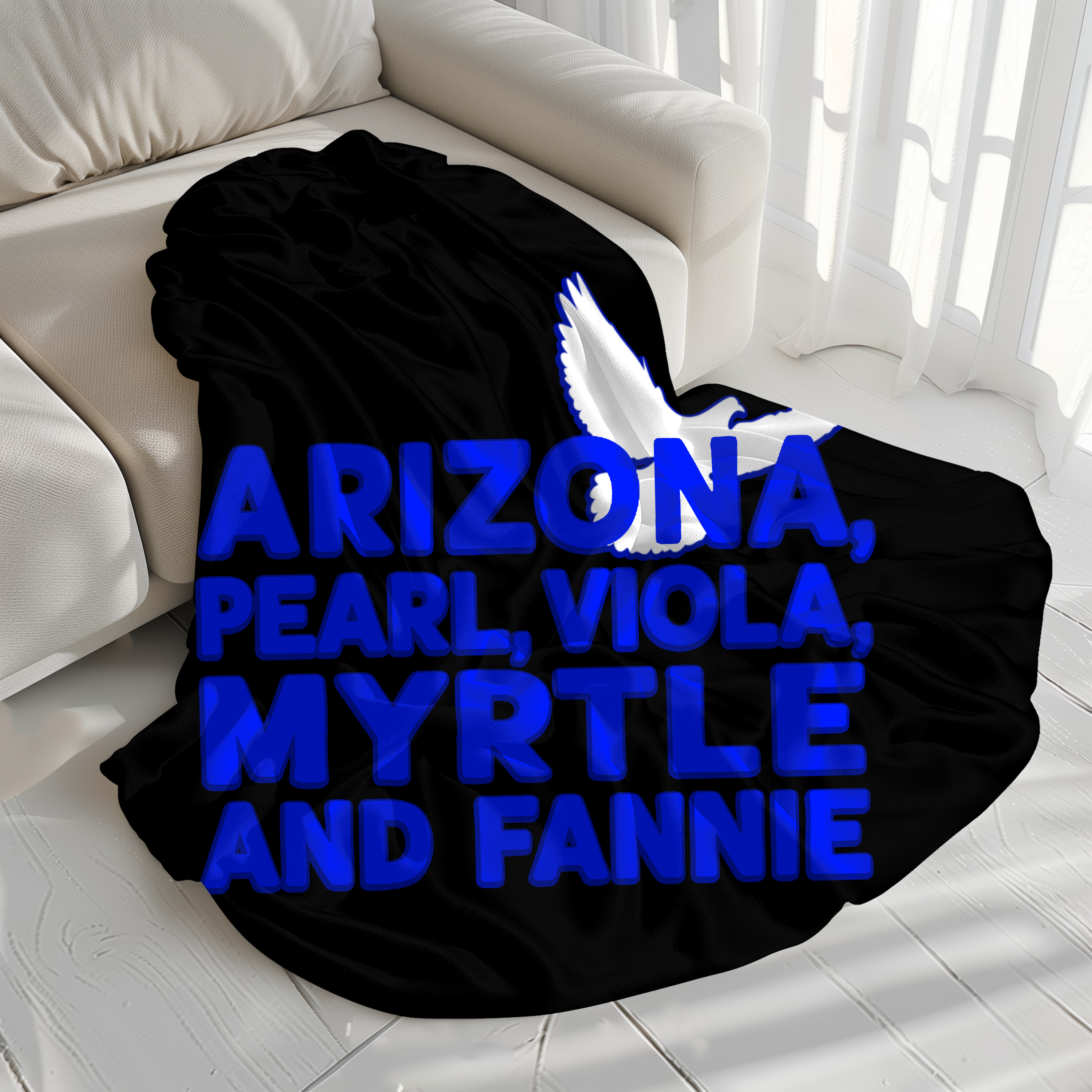 Fleece Blanket Dorm Room Decor - Blue Zeta Founders Sorority Dove Gift, 1920 Design, Greek Letters, Member's Paraphernalia, Royal and product thumbnail image Fleece Blanket Dorm Room Decor - Blue Zeta Founders Sorority Dove Gift, 1920 Design, Greek Letters, Member's Paraphernalia, Royal and product thumbnail image