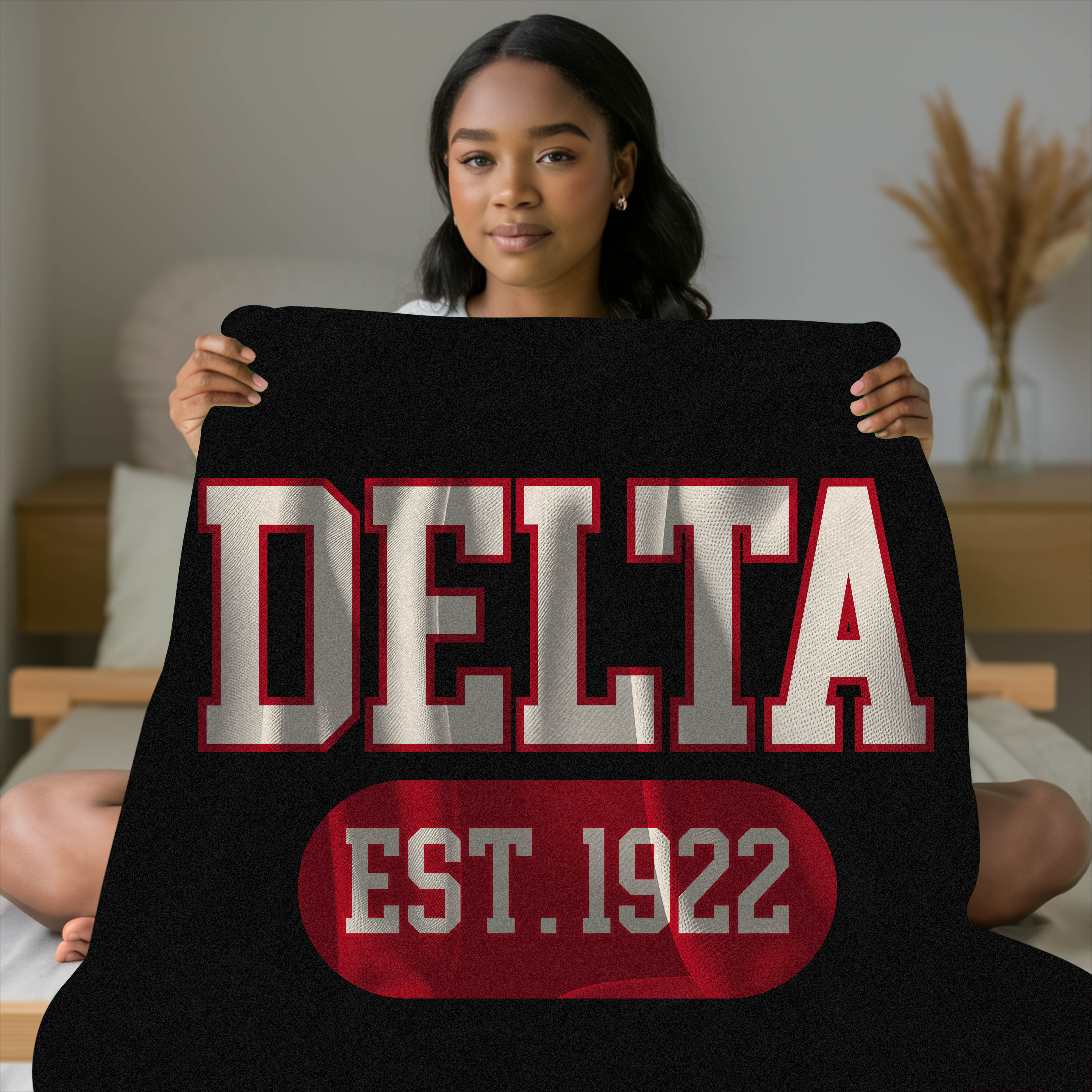 Red Diva Sorority Sherpa Blanket - Collectors Gift, 1913 Design, Greek Letters, Crimson and Cream Paraphernalia Merch, Fleece Throw Red Diva Sorority Sherpa Blanket - Collectors Gift, 1913 Design, Greek Letters, Crimson and Cream Paraphernalia Merch, Fleece Throw