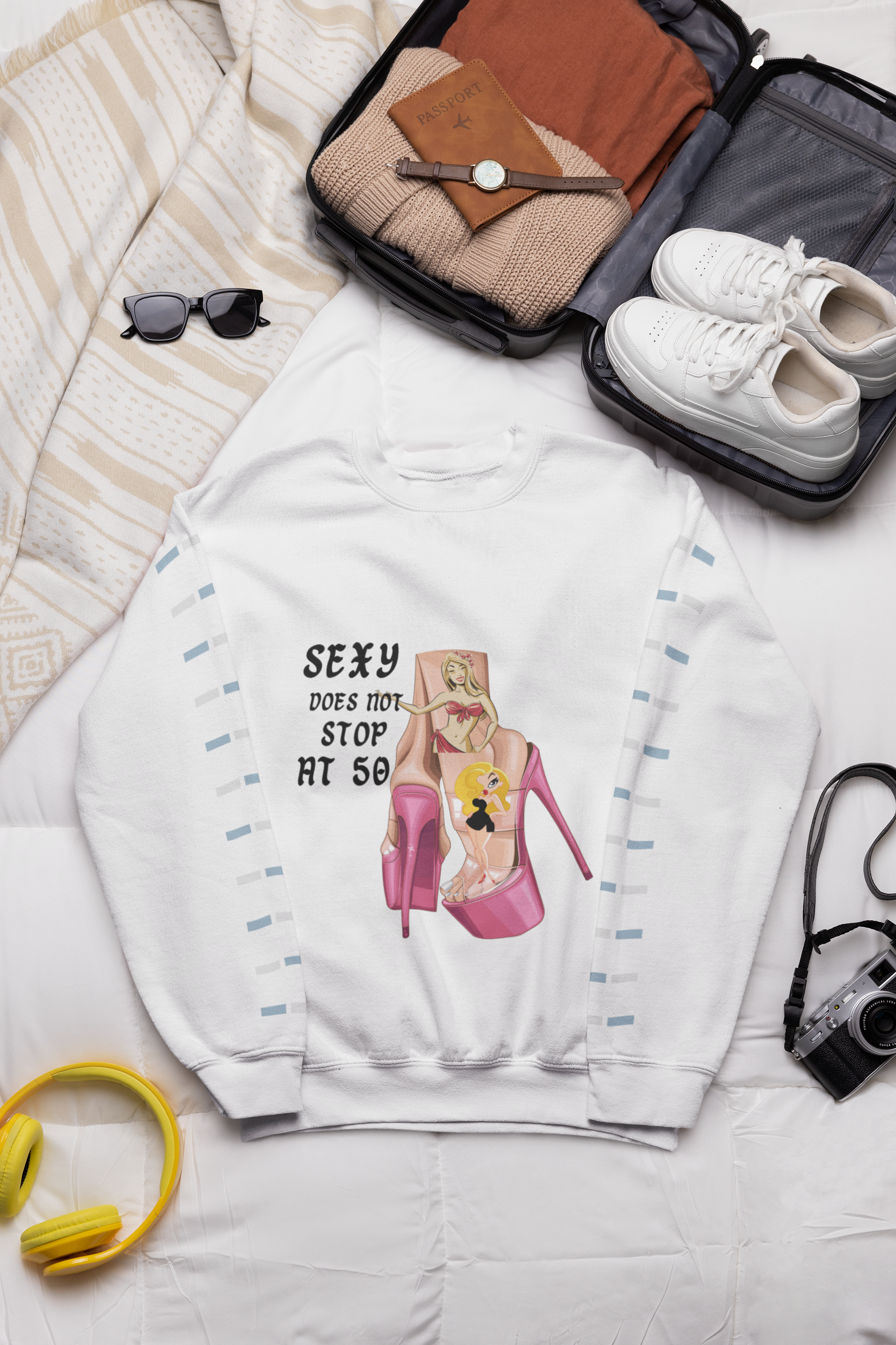 Sexy Does Not Stop at 50 Message with High Heels Shoes product thumbnail image Sexy Does Not Stop at 50 Message with High Heels Shoes product thumbnail image