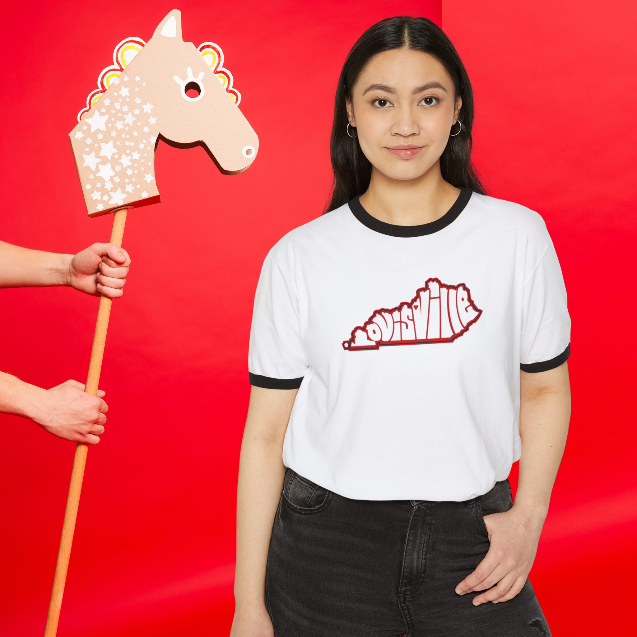 Louisville State Shape Unisex Ringer Tee Shirt, Kentucky Graphic Tee, Vintage Cotton Shirt, Retro Graphic Tee, College Town T-Shirt product thumbnail image Louisville State Shape Unisex Ringer Tee Shirt, Kentucky Graphic Tee, Vintage Cotton Shirt, Retro Graphic Tee, College Town T-Shirt product thumbnail image