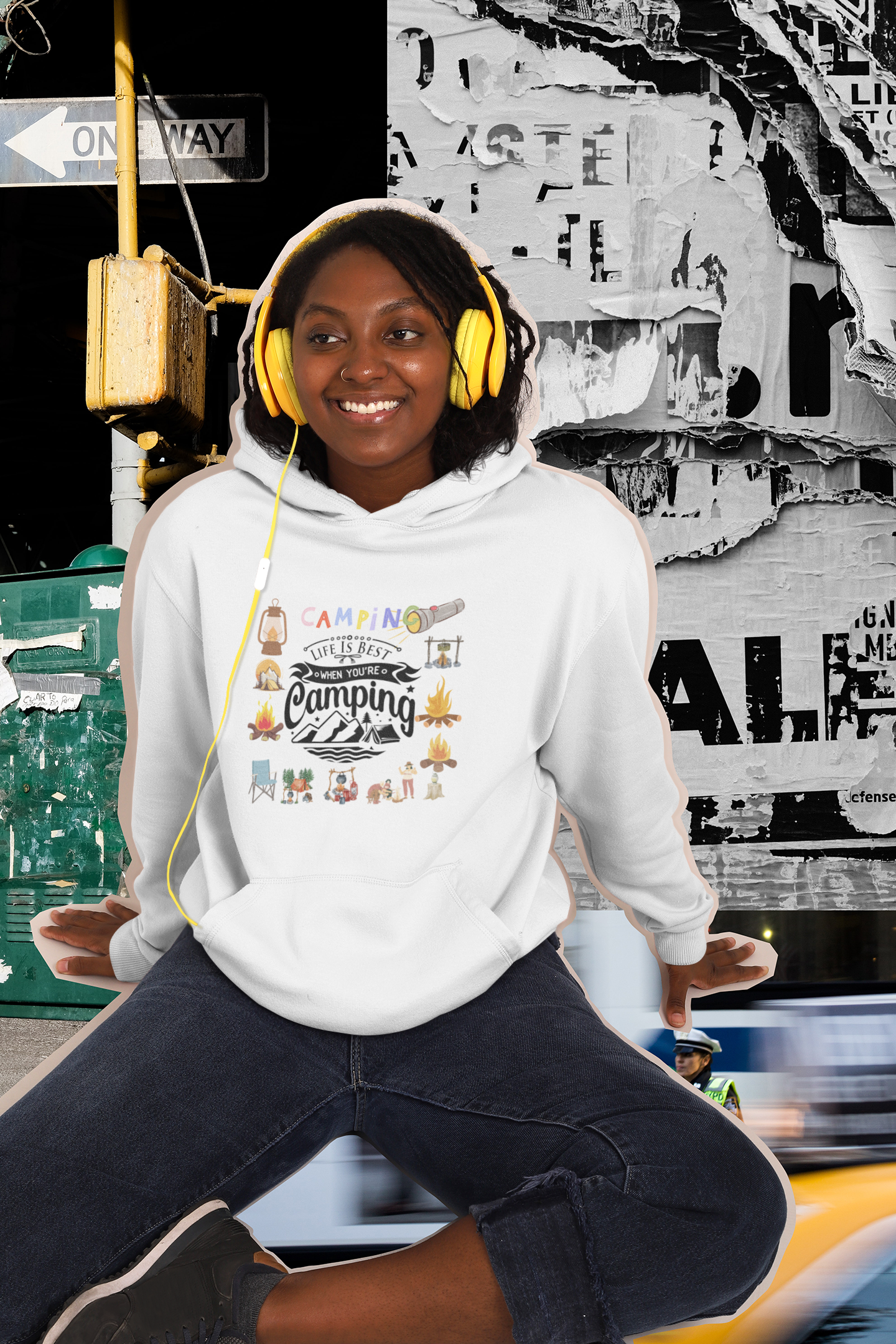Unisex Lightweight Hooded Sweatshirt product thumbnail image