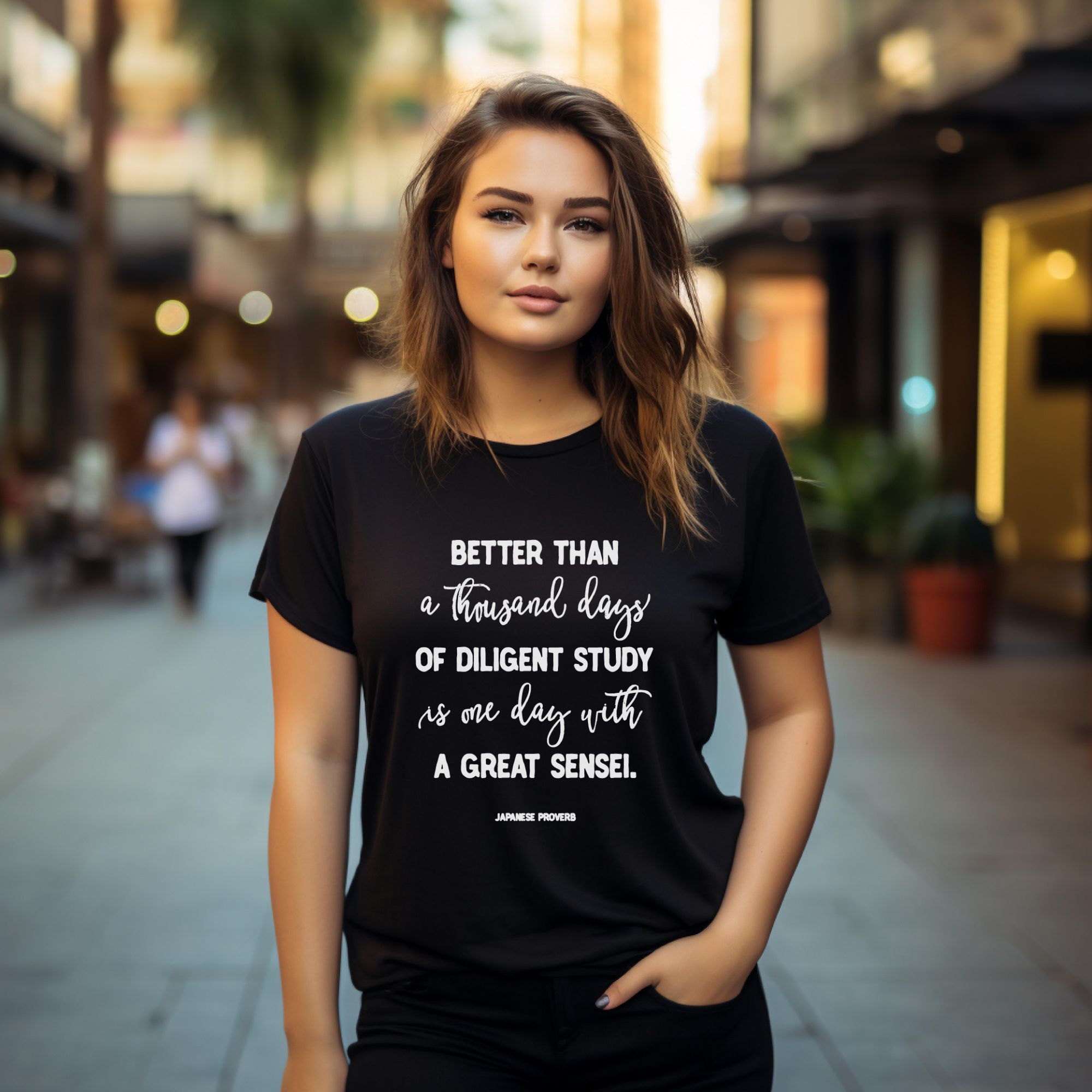 KARATE T-shirt One Day with a Great Sensei | EXPRESS Delivery Option | Navy or Black | Martial Arts Apparel, Karate Gift, Unisex Short Sleeve Tee product thumbnail image KARATE T-shirt One Day with a Great Sensei | EXPRESS Delivery Option | Navy or Black | Martial Arts Apparel, Karate Gift, Unisex Short Sleeve Tee product thumbnail image