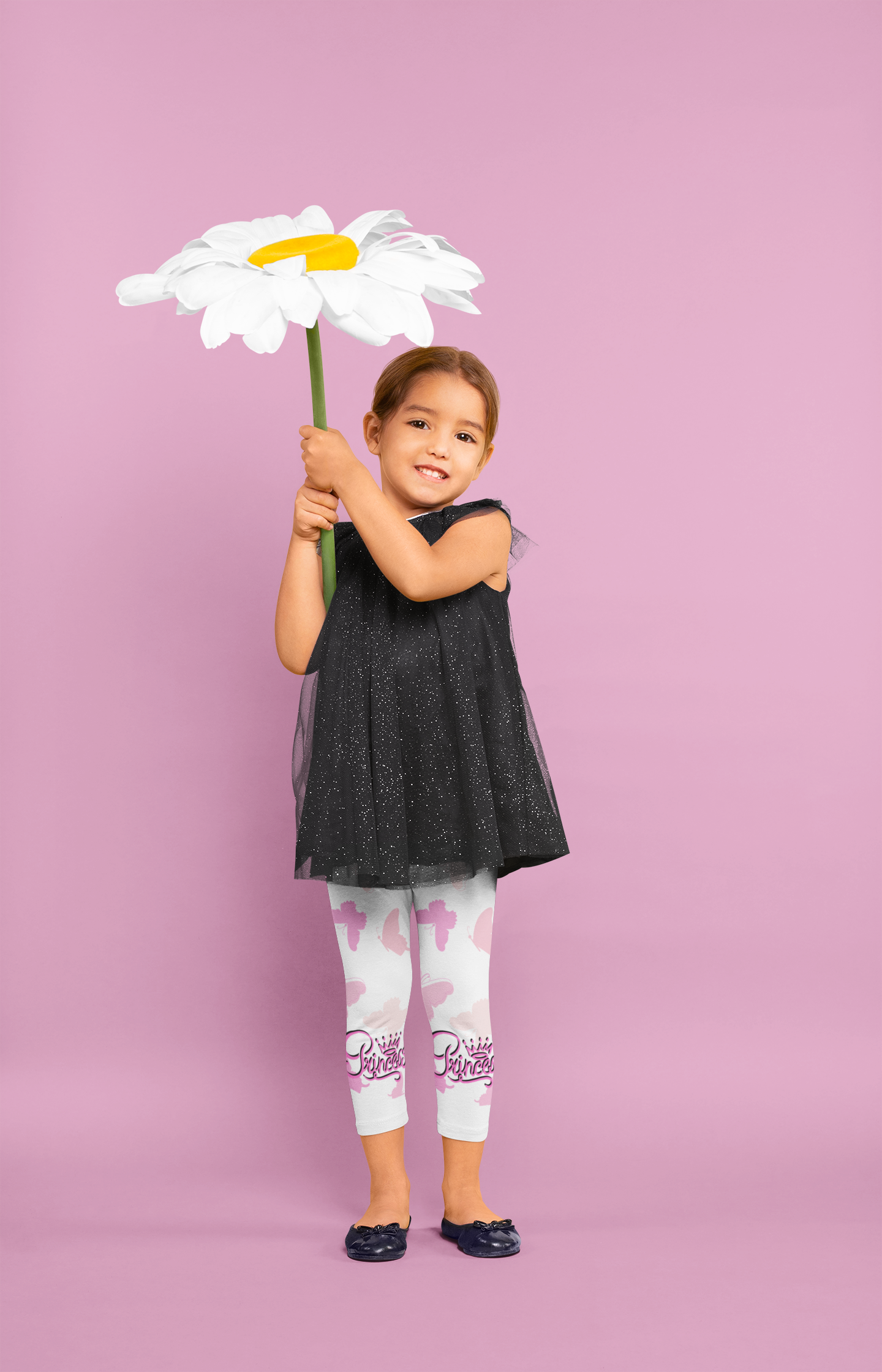 "Princess Dreams Kids Leggings" with Pink & Purple Butterflies (AOP) product thumbnail image "Princess Dreams Kids Leggings" with Pink & Purple Butterflies (AOP) product thumbnail image