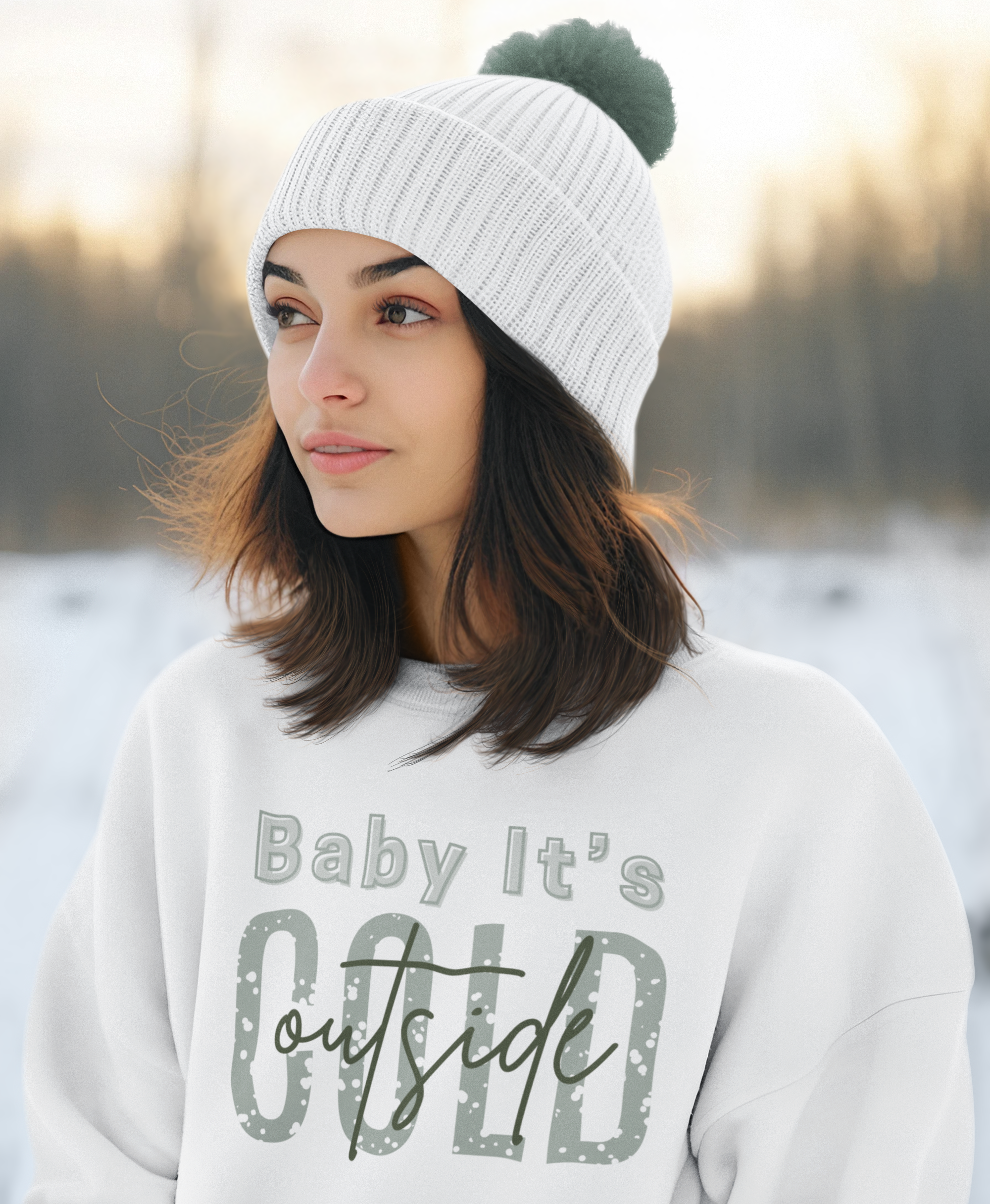 Winter Crewneck Sweatshirt - Baby It's Cold Outside product thumbnail image Winter Crewneck Sweatshirt - Baby It's Cold Outside product thumbnail image