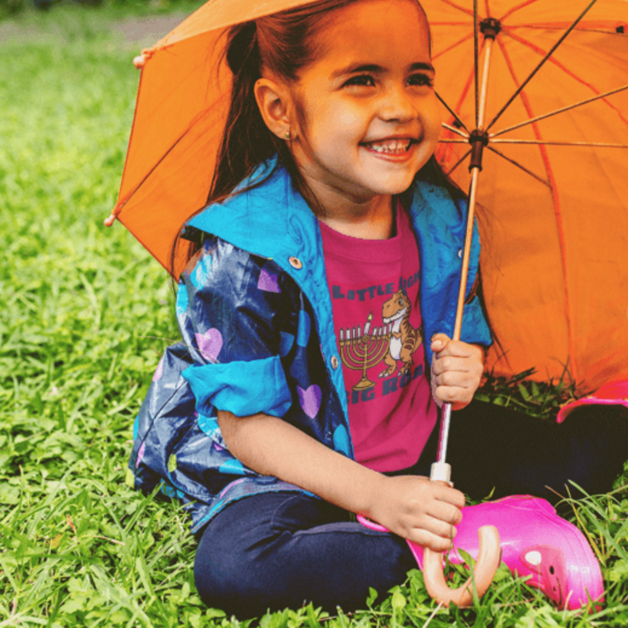 Tiny Roars, Big Traditions – T-Rex Hanukkiah Infant Shirt for Hanukkah Fun product thumbnail image