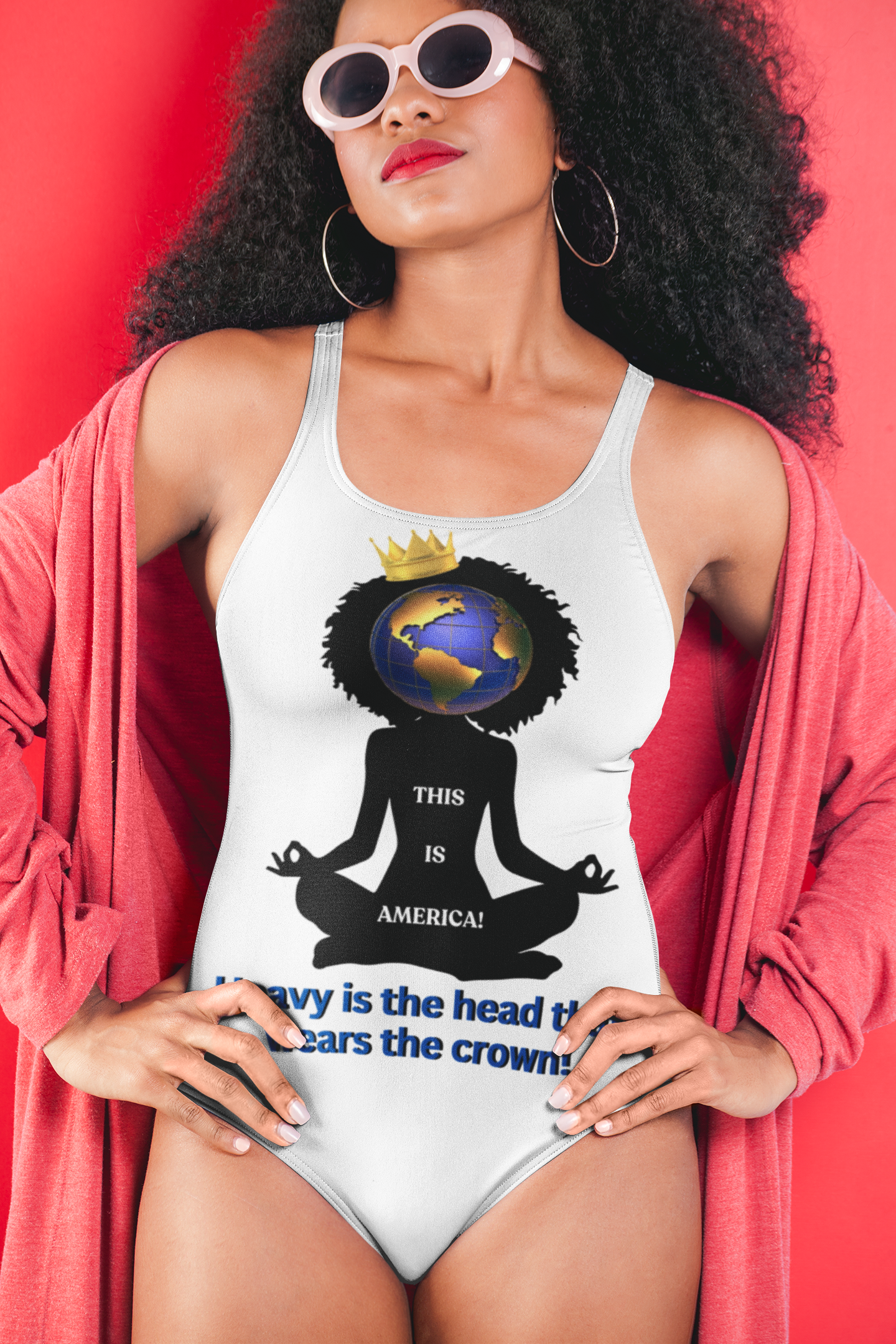 "Heavy is the Head" Women's Classic One-Piece Swimsuit (AOP) product thumbnail image