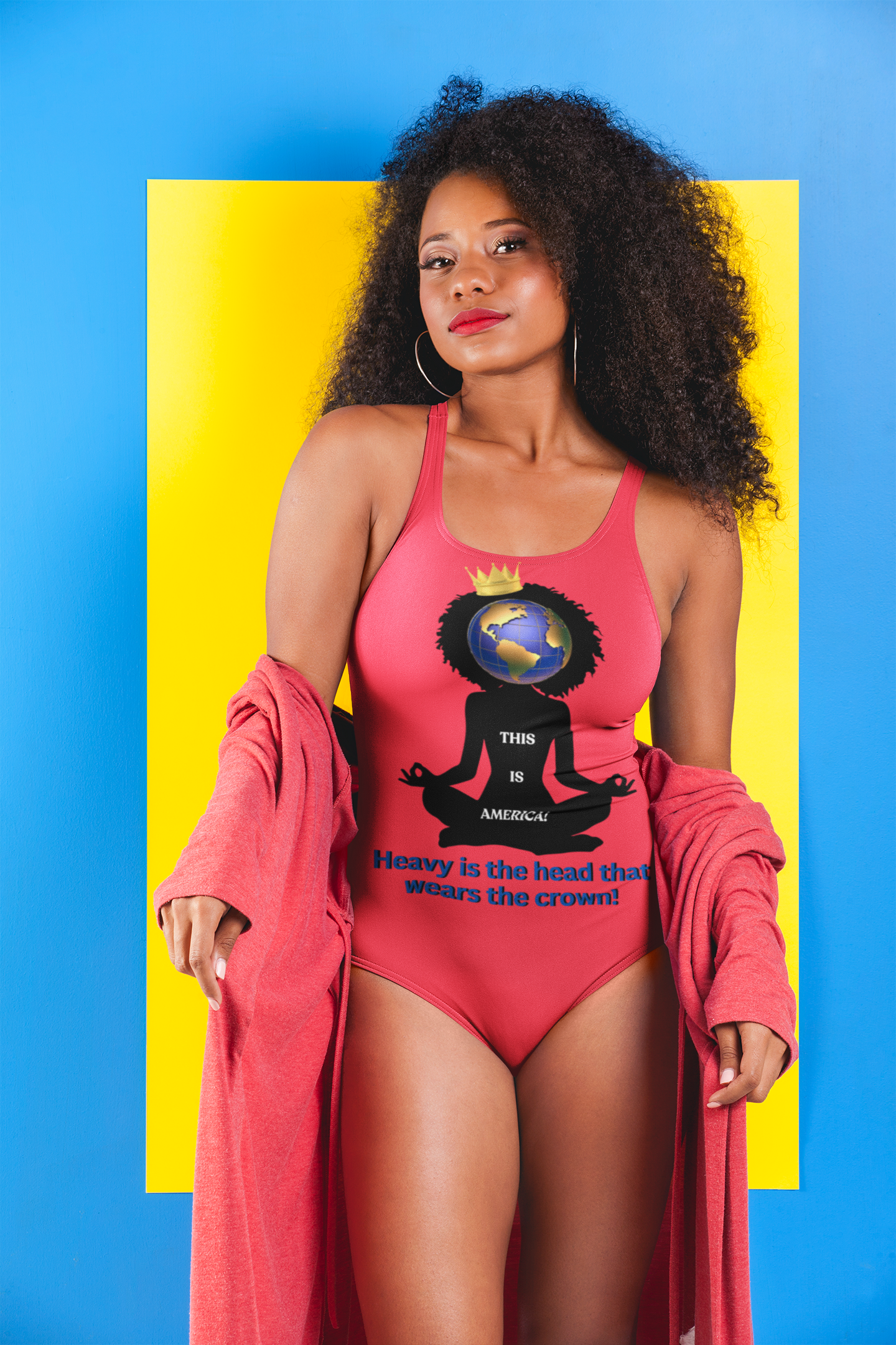 "Heavy is the Head" Women's Classic One-Piece Swimsuit (AOP) product thumbnail image