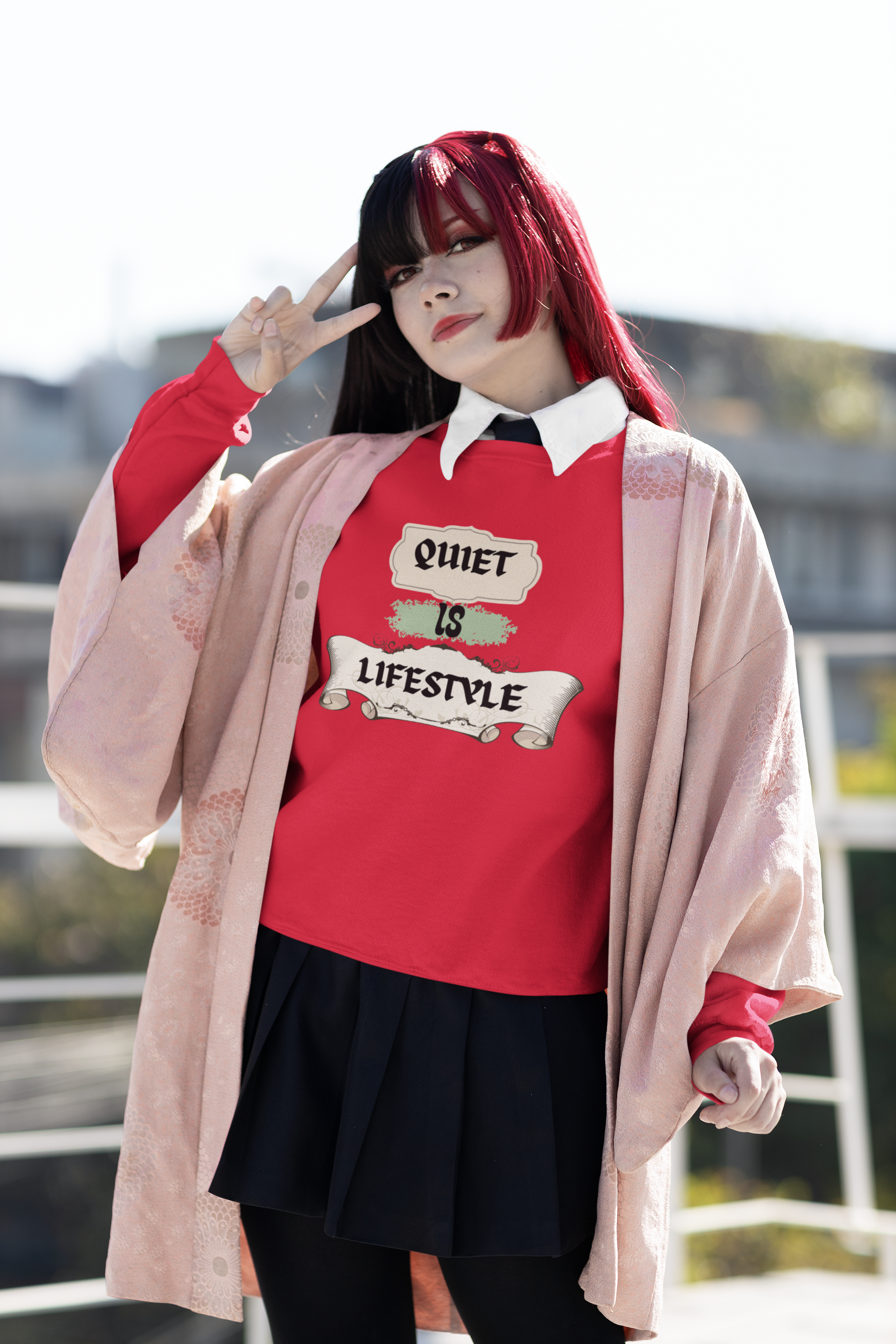 Quiet is Lifestyle, lifestyle sweater, cozy sweatshirt,  product thumbnail image
