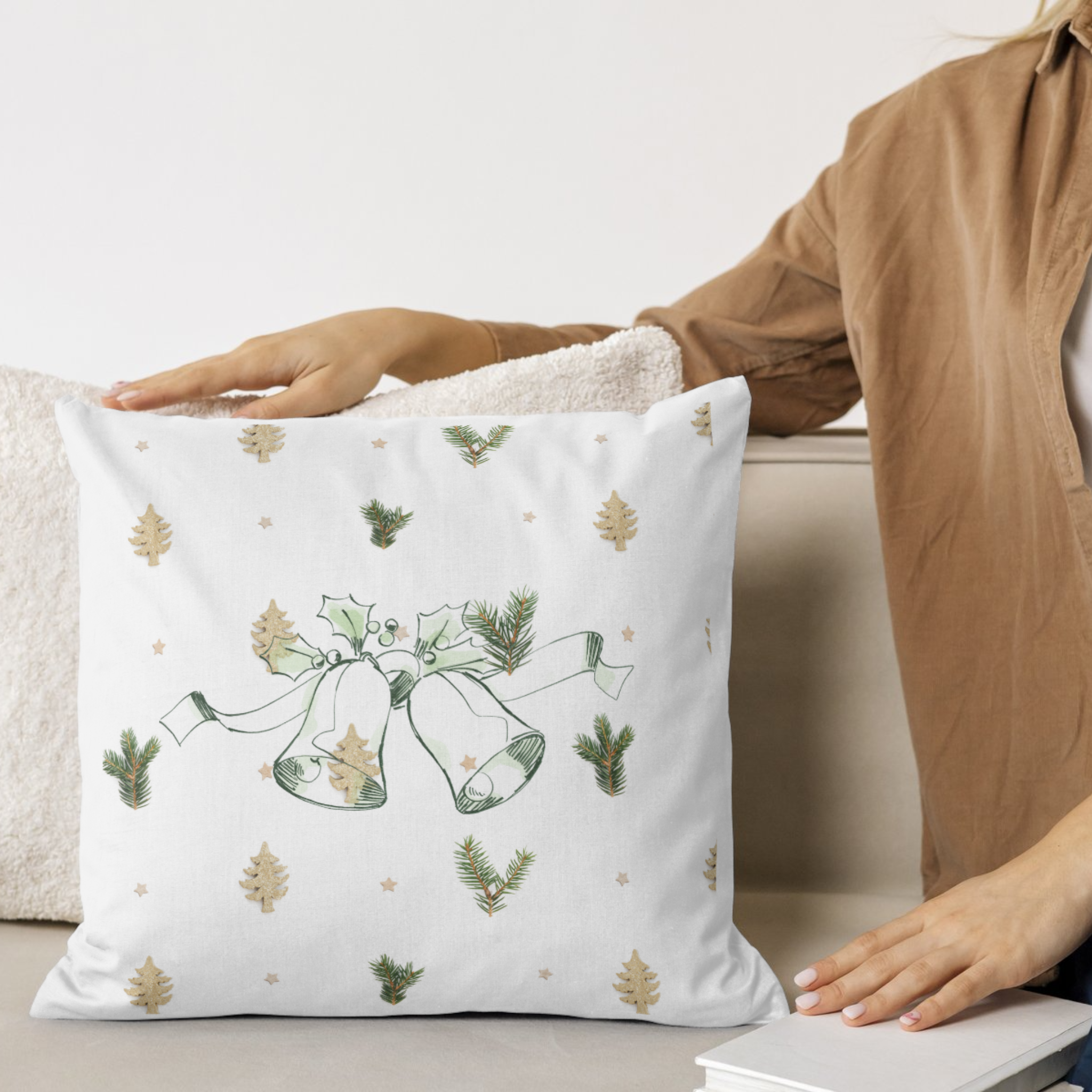 Square Pillow Festive Design Square Pillow Festive Design