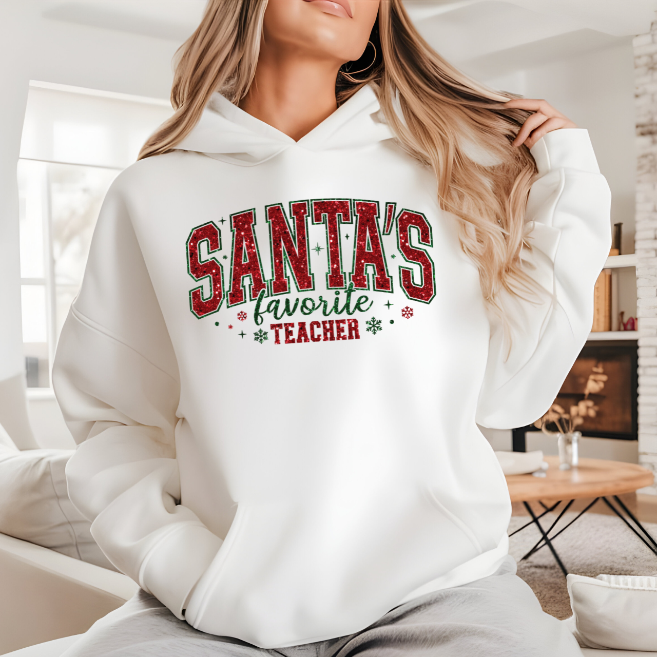 🎁 Santa's Favorite Teacher Hoodie