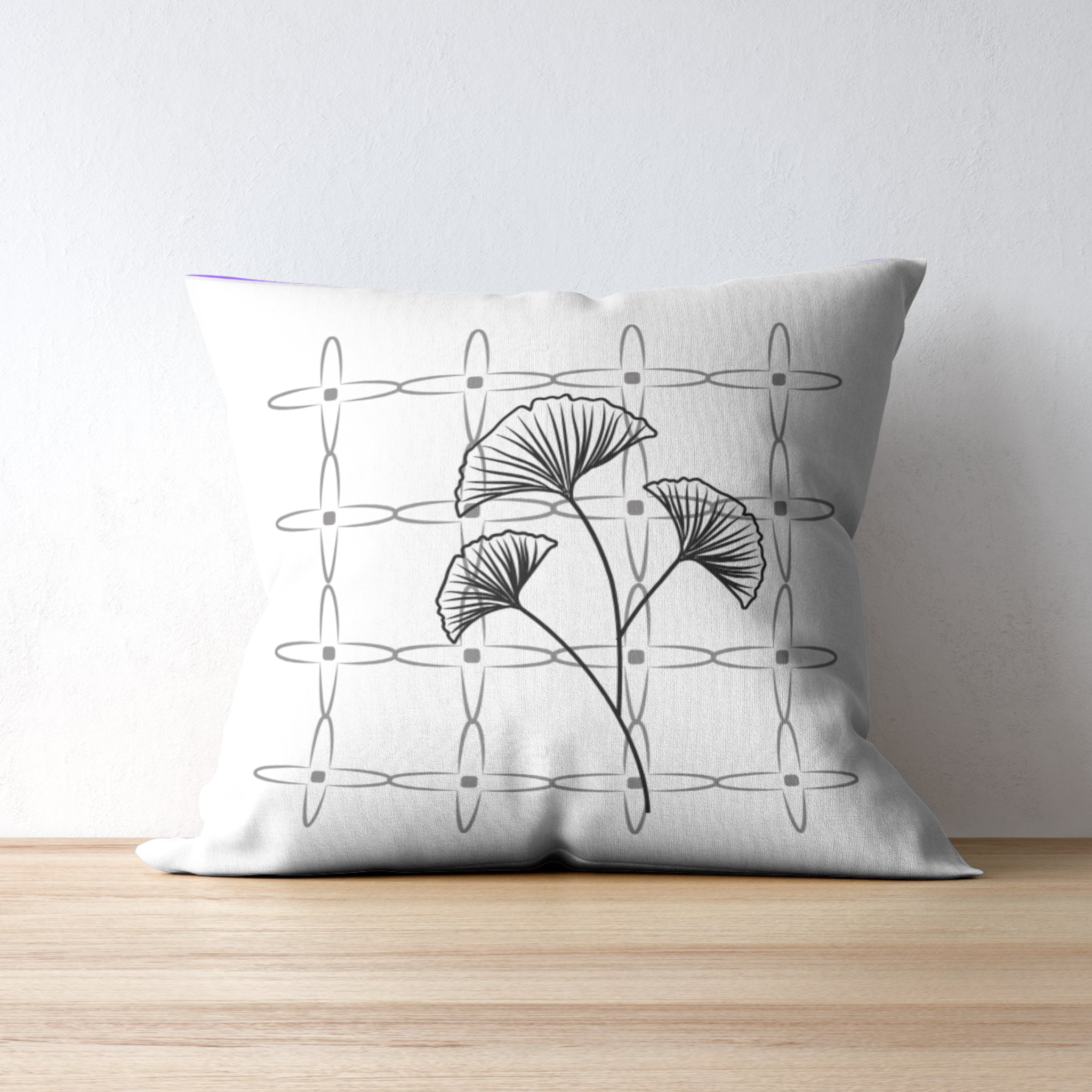 Botanical Pillow in black product thumbnail image Botanical Pillow in black product thumbnail image