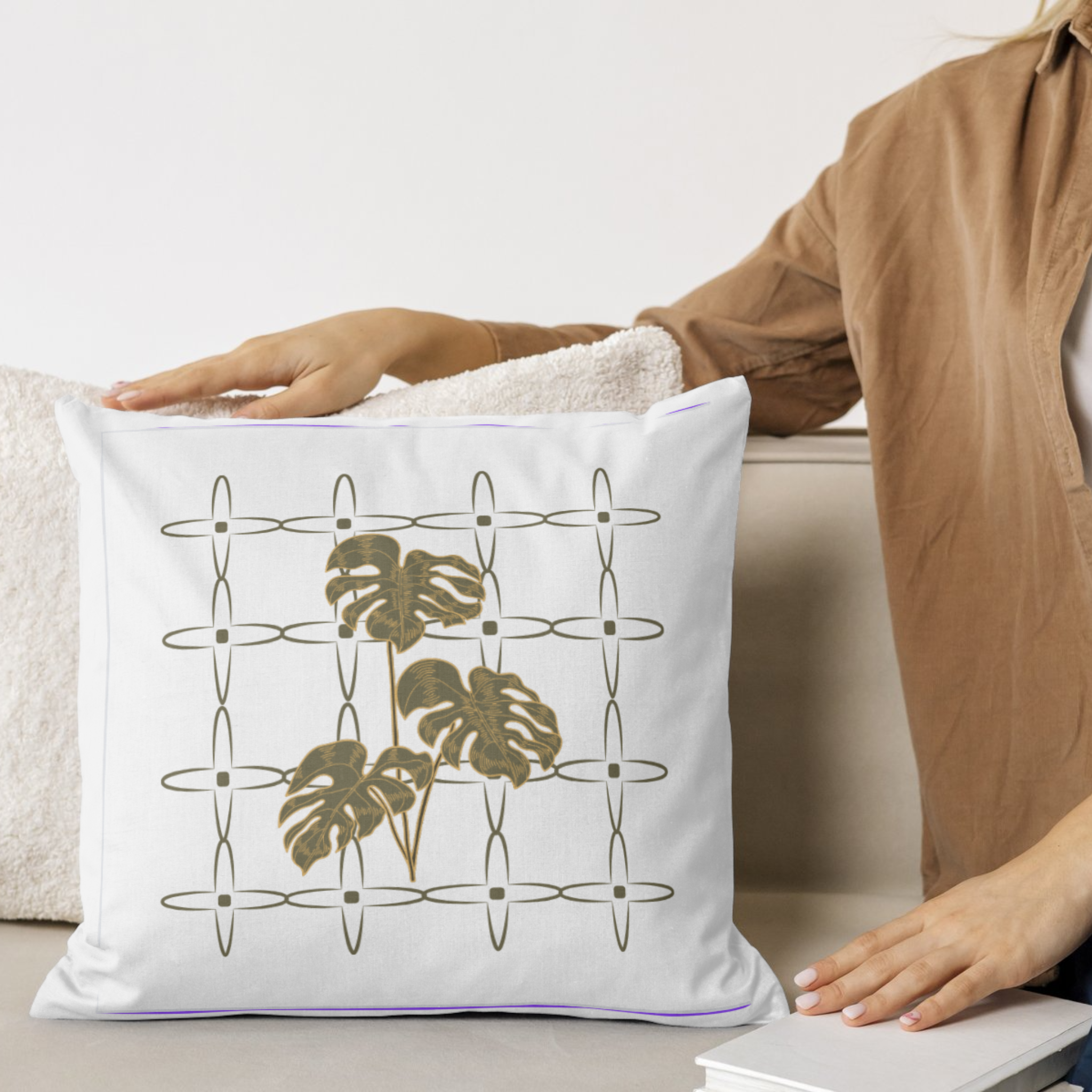 Botanical Pillow in green color product thumbnail image Botanical Pillow in green color product thumbnail image