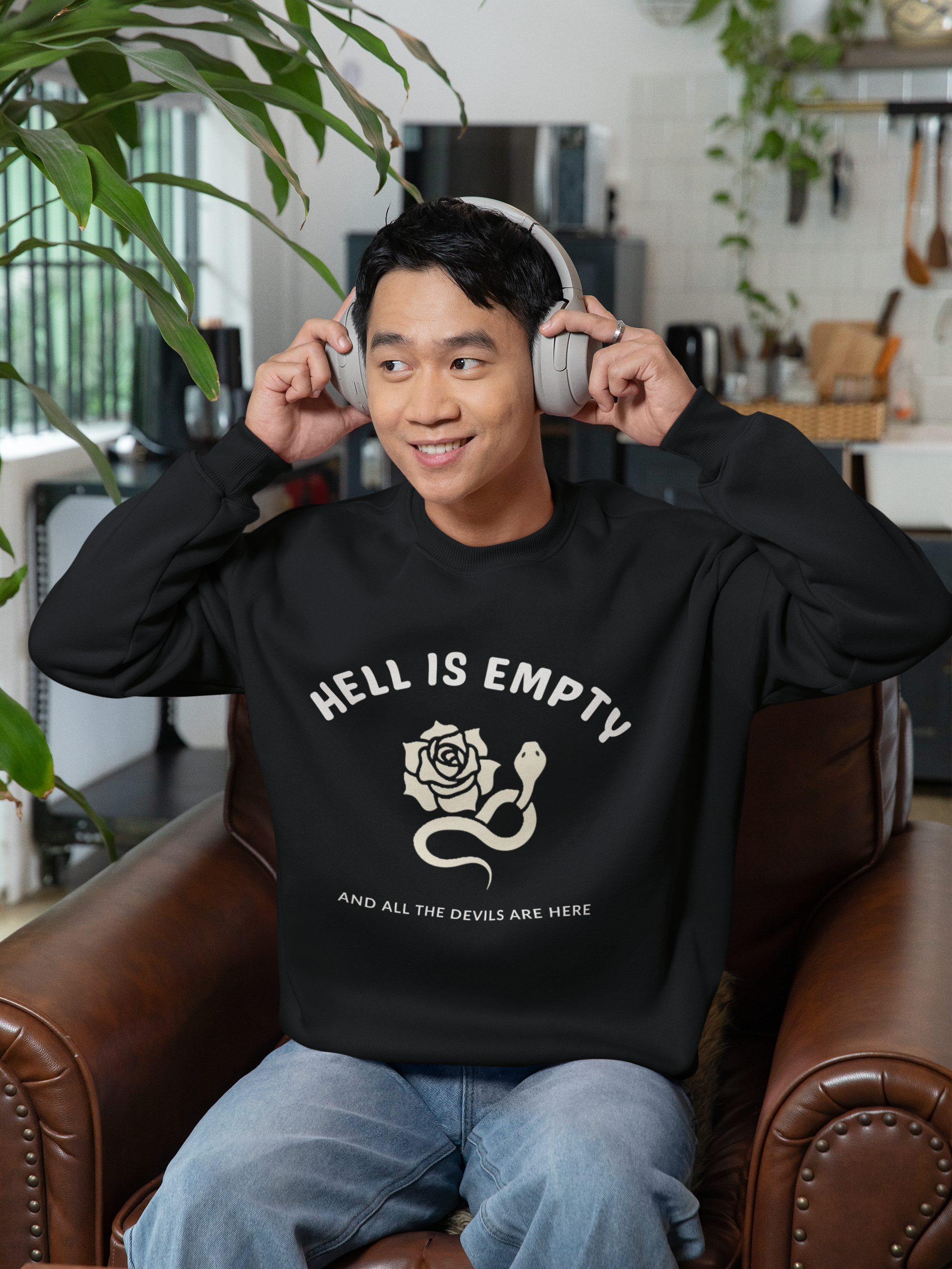  Hell is Empty and All the Devils Are Here Crewneck Sweatshirt  product thumbnail image