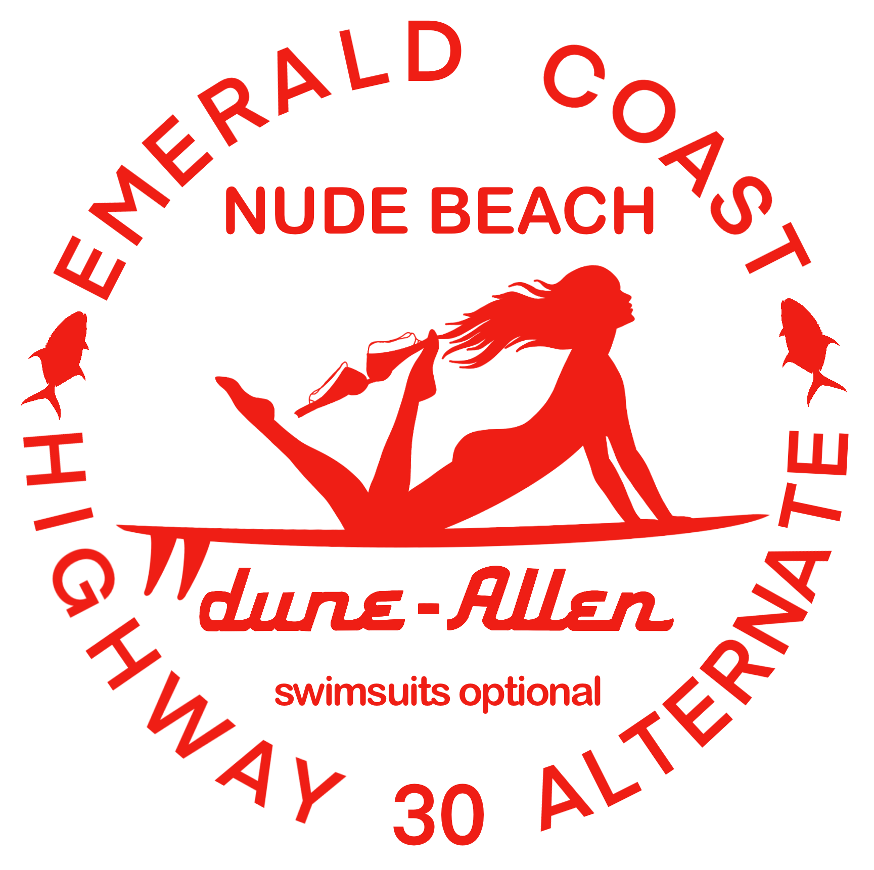 30A Nude Beach Dune Allen (RED) - Unisex Triblend Tee 30A Nude Beach Dune Allen (RED) - Unisex Triblend Tee