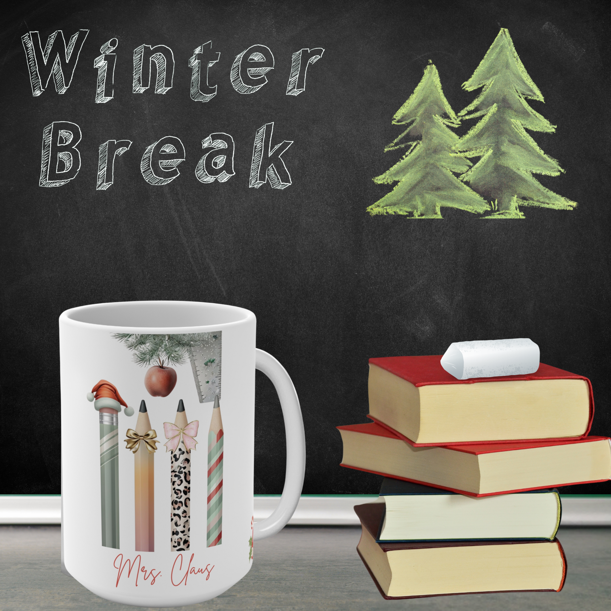 Personalized Teacher Christmas Mug 15oz Personalized Teacher Christmas Mug 15oz