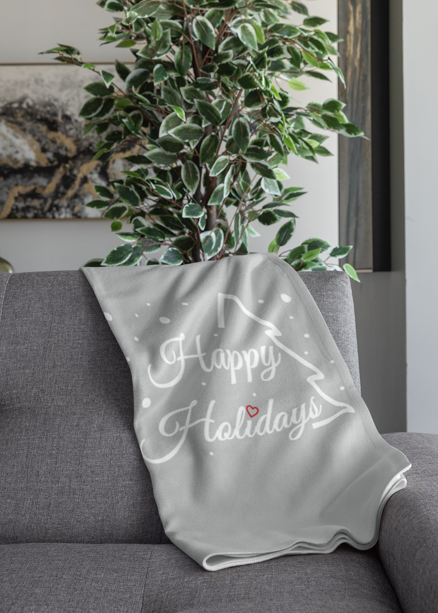Sherpa Blanket, Happy Holidays product thumbnail image Sherpa Blanket, Happy Holidays product thumbnail image