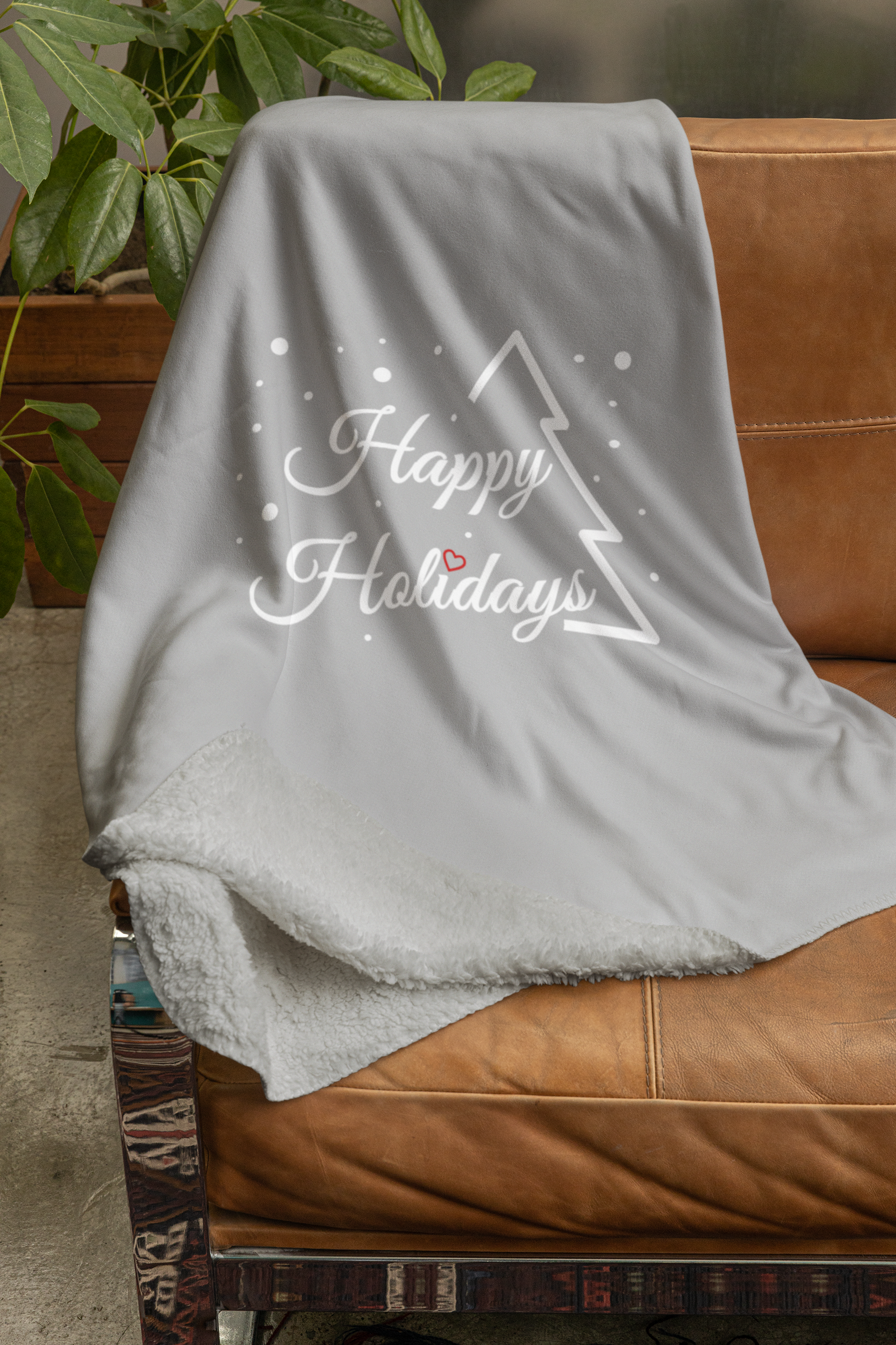 Sherpa Blanket, Happy Holidays product thumbnail image Sherpa Blanket, Happy Holidays product thumbnail image