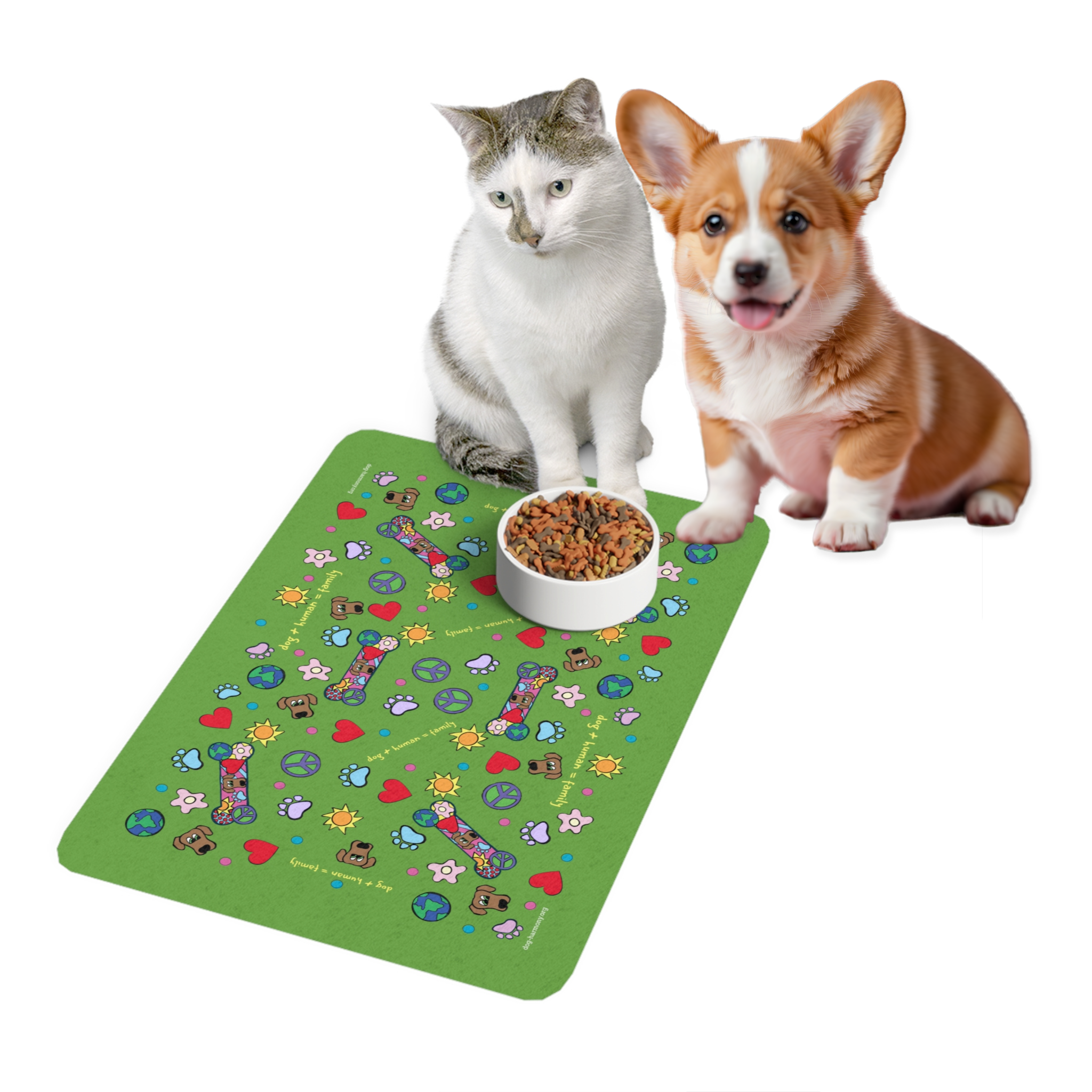 Pet Food Mat Lime Green (12x18) Pet Food Mat Lime Green (12x18)