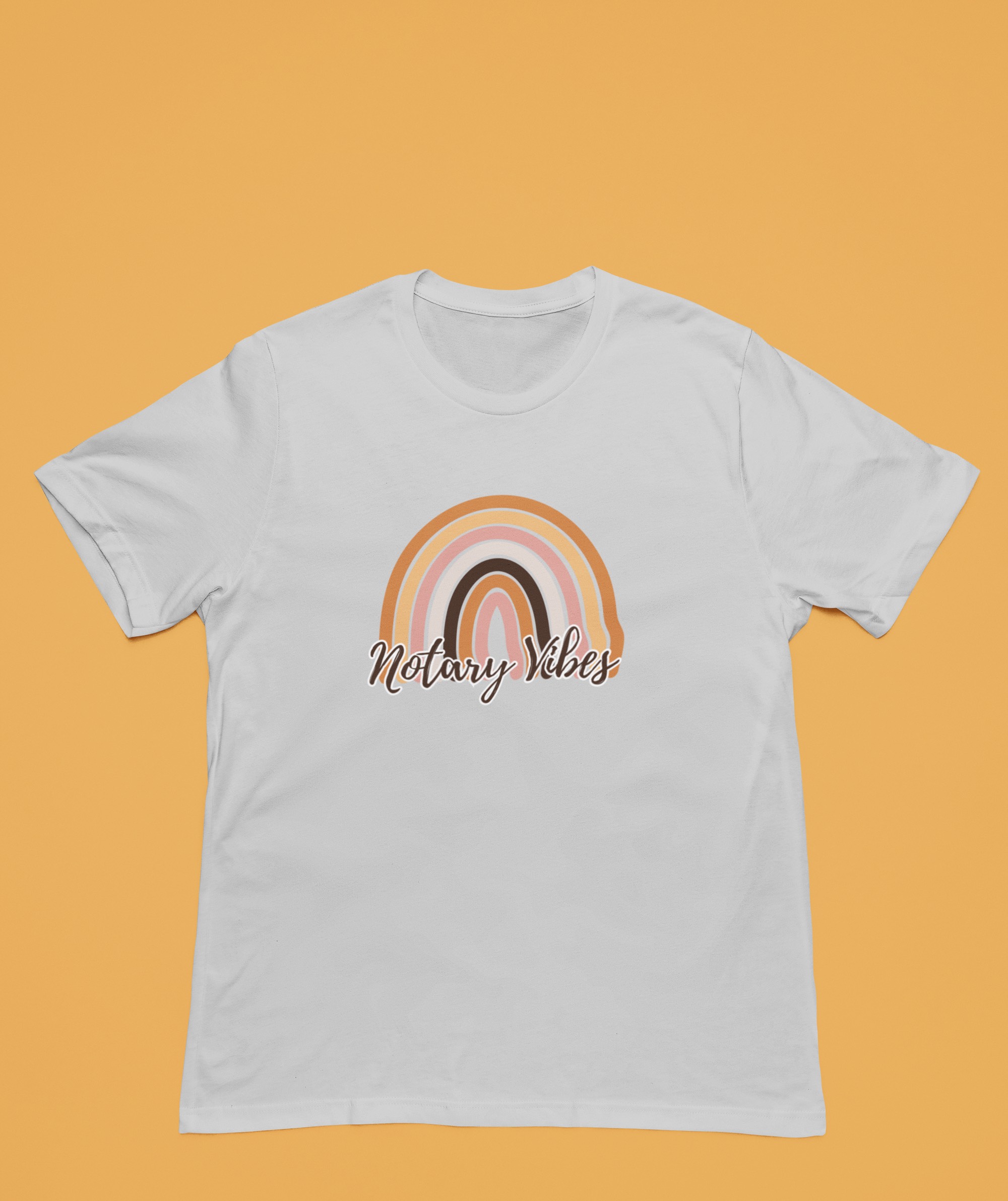 Notary Vibes Unisex Softstyle T-Shirt - Retro Rainbow Design product thumbnail image