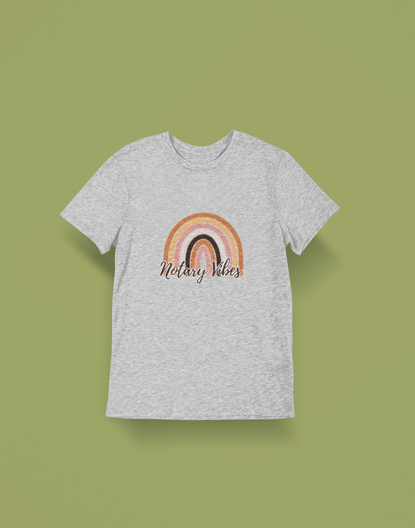 Notary Vibes Unisex Softstyle T-Shirt - Retro Rainbow Design product thumbnail image