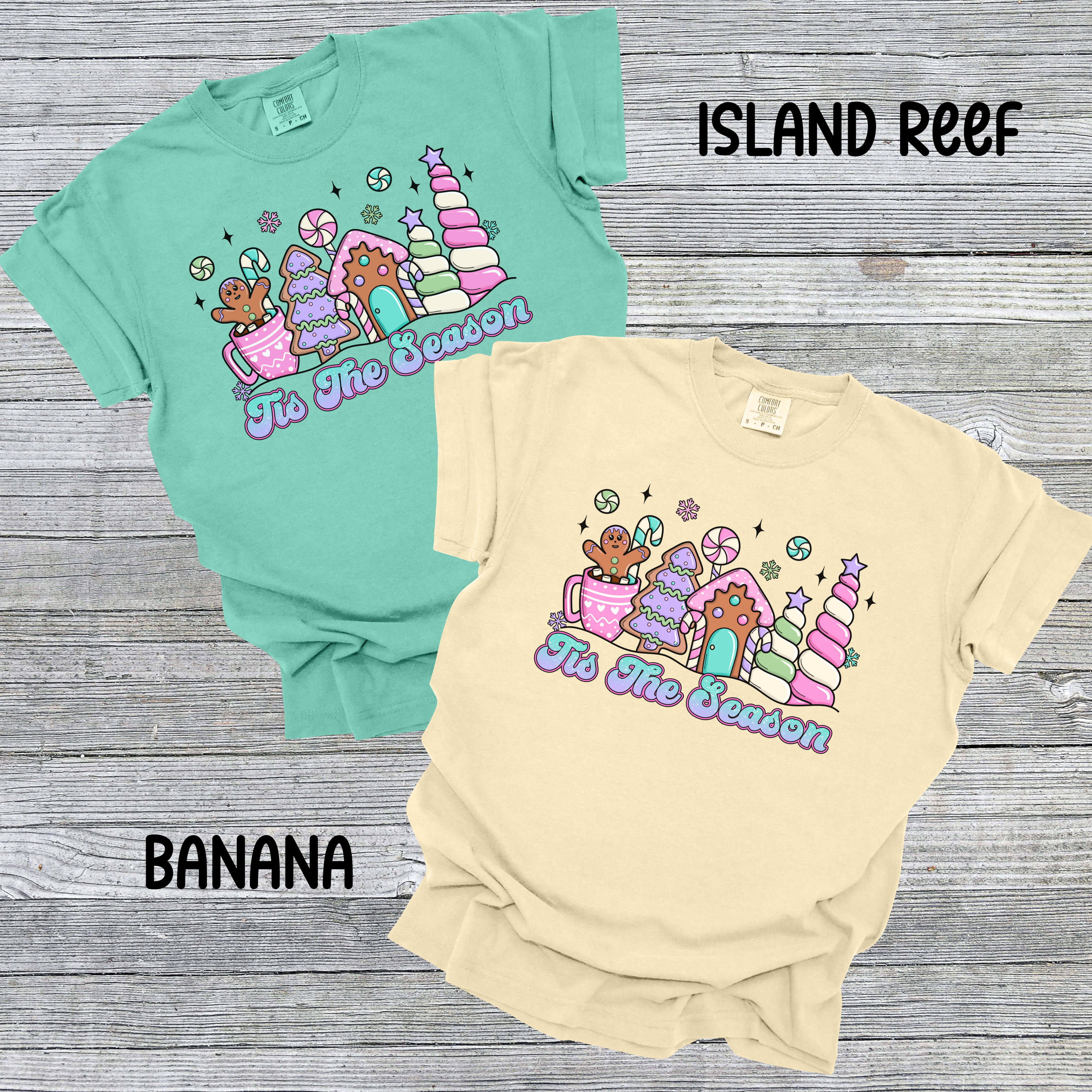 Tis the Season Tee, Candy Christmas, Candyland, Comfort Colors product thumbnail image Tis the Season Tee, Candy Christmas, Candyland, Comfort Colors product thumbnail image