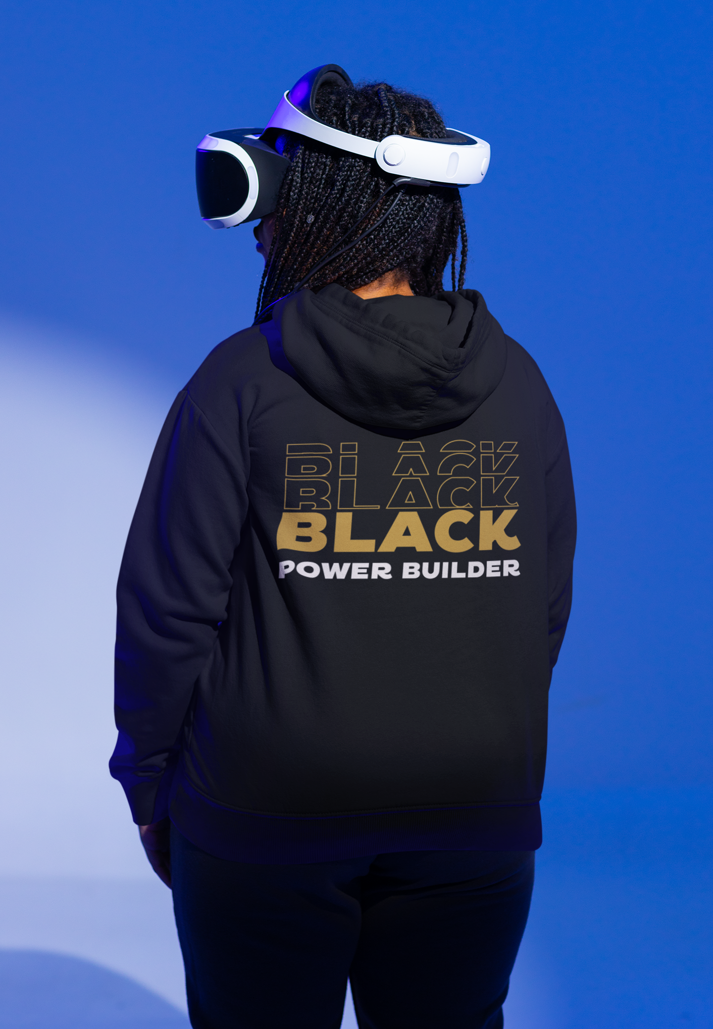 Black Power Builder Hoodie: XS, 3-5XL
