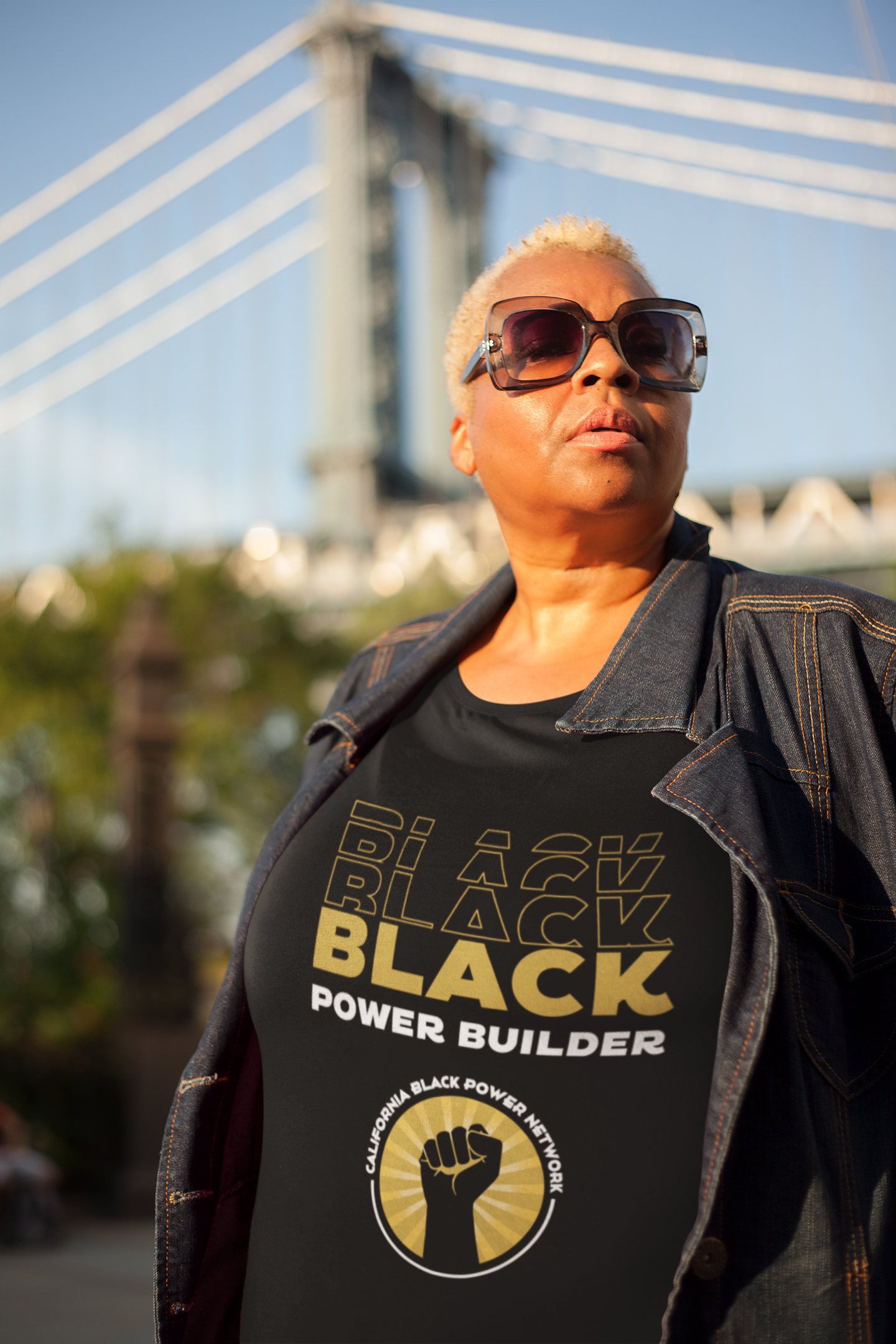 Black Power Builder Cotton Crew Tee product thumbnail image