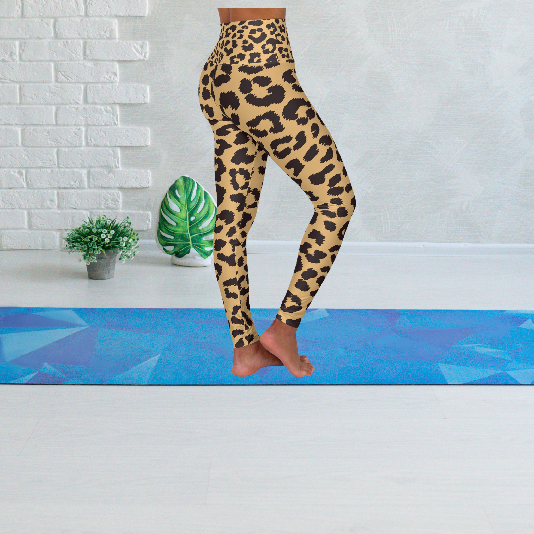 Yoga Leggings - Leopard Pattern Print product thumbnail image