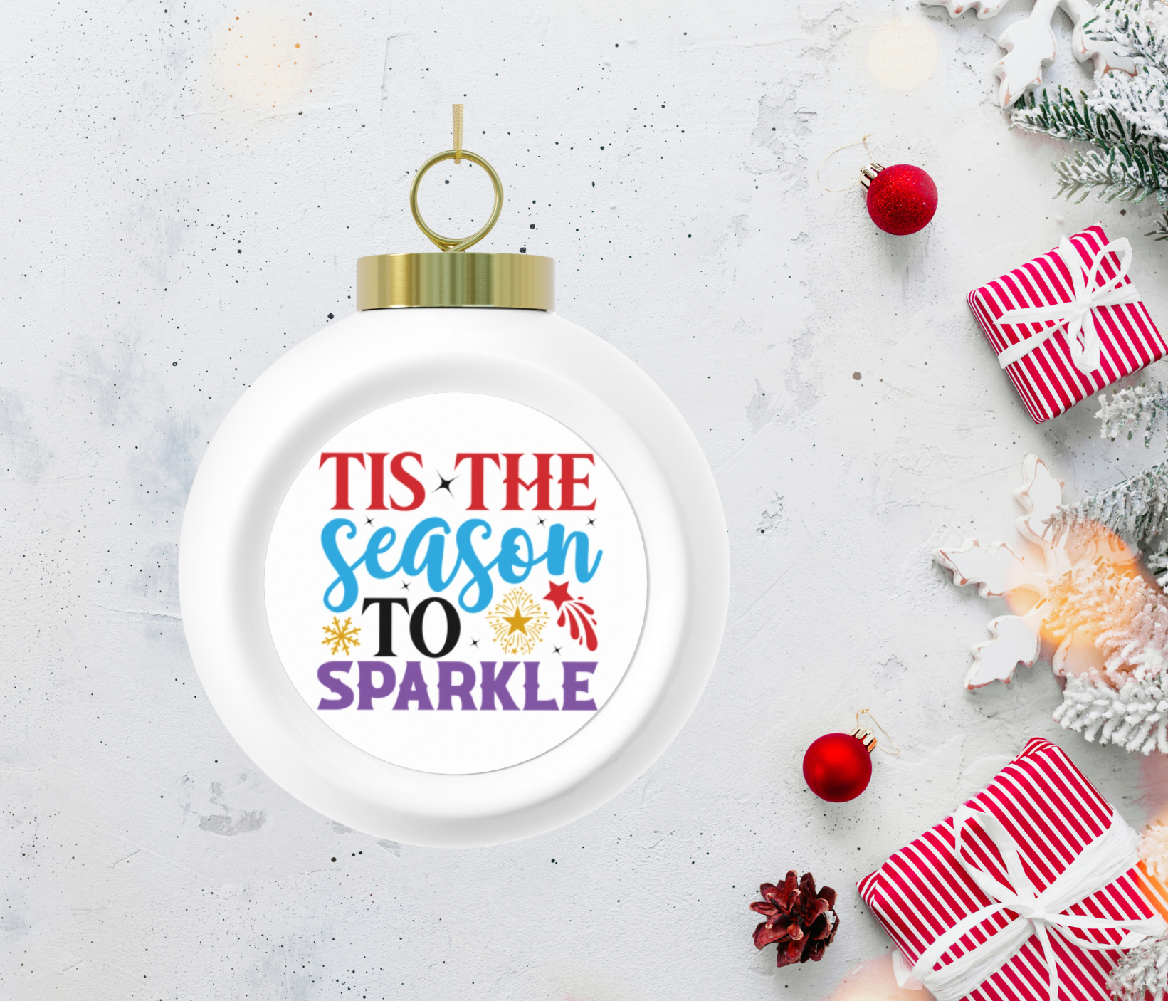 Christmas Ornament, Tis the Season Ball Ornament, Holiday Decor, Tree Bell Back, Festive Decoration, Xmas Bauble product thumbnail image Christmas Ornament, Tis the Season Ball Ornament, Holiday Decor, Tree Bell Back, Festive Decoration, Xmas Bauble product thumbnail image
